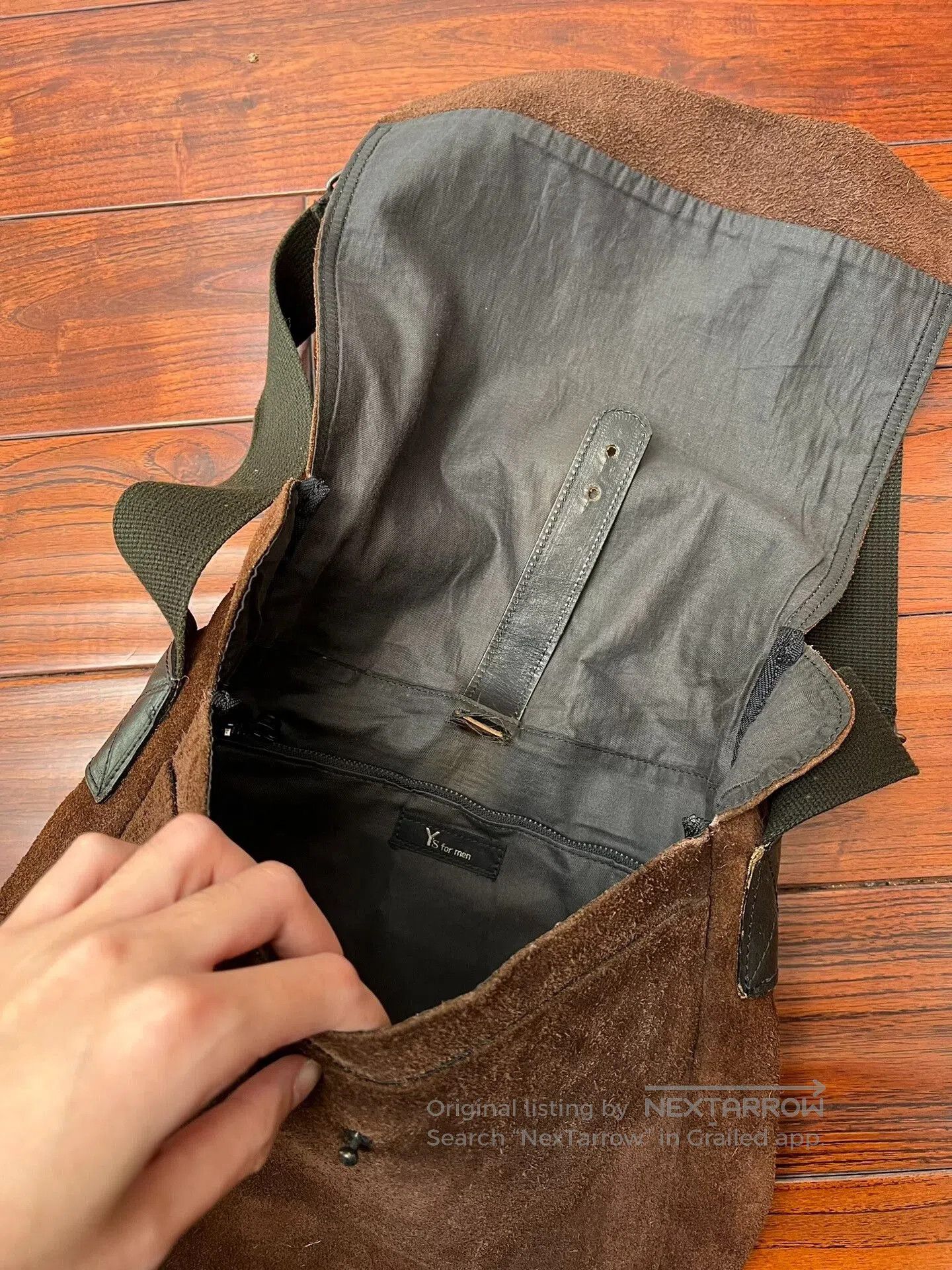 Yohji Yamamoto Yohji Yamamoto Suede Crossbody Bag. Size ONE SIZE - 8 Thumbnail