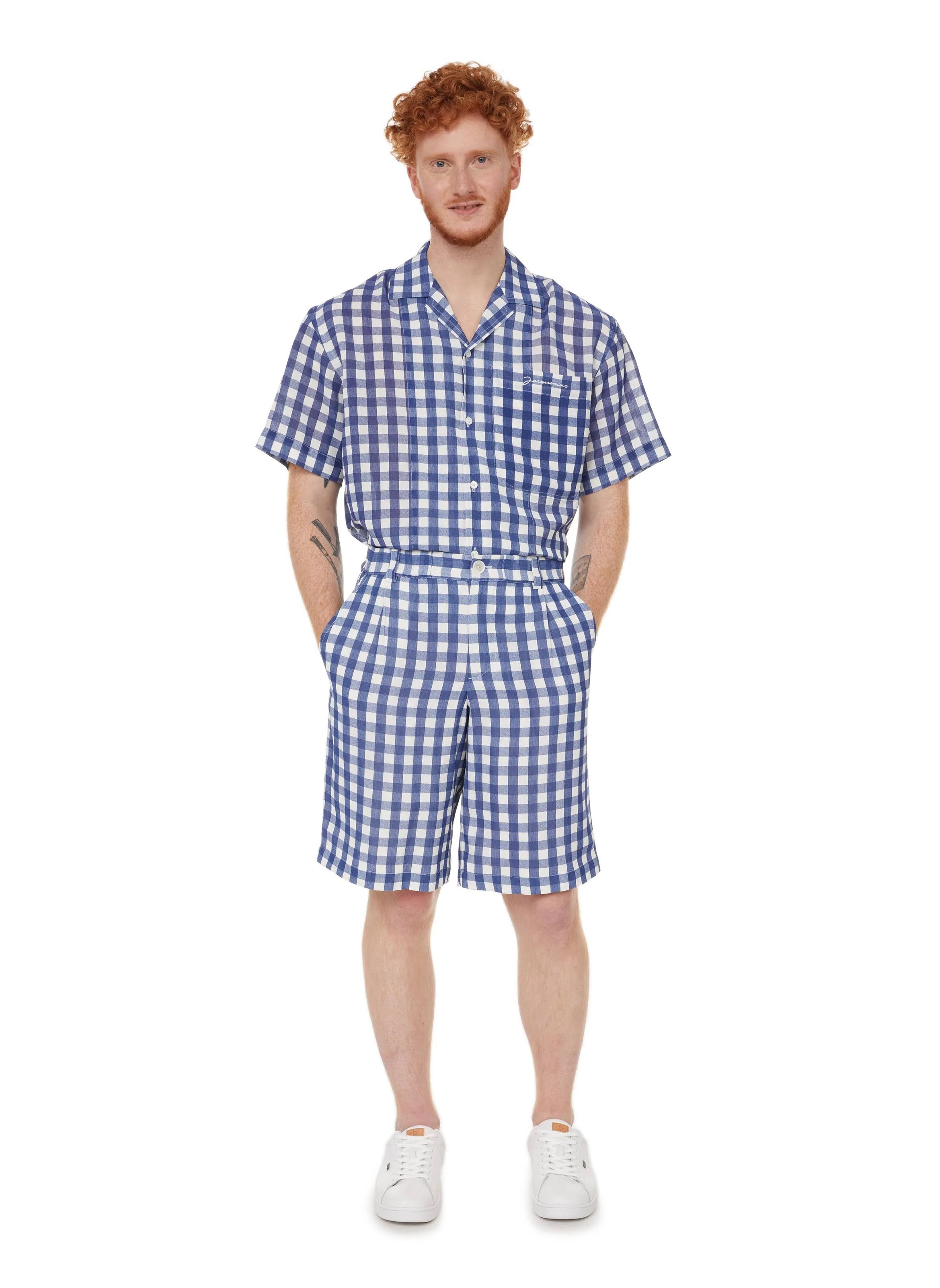 Jacquemus o1mle0424 Gelati Shorts in Blue/White Size US 34 / EU 50 - 9 Thumbnail