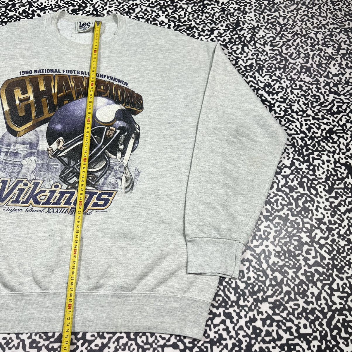 Lee Vintage 1999 Vikings Super Bowl NFL NFC Lee Boxy Sweatshirt Size US XL / EU 56 / 4 - 16 Thumbnail