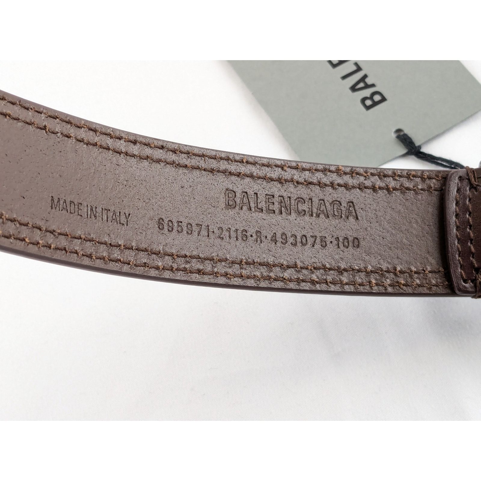 Balenciaga o1rshd1 Q:2 /Size:100cm/ Natural Calf AS Jeans Stitch Belt Size 38 - 5 Thumbnail