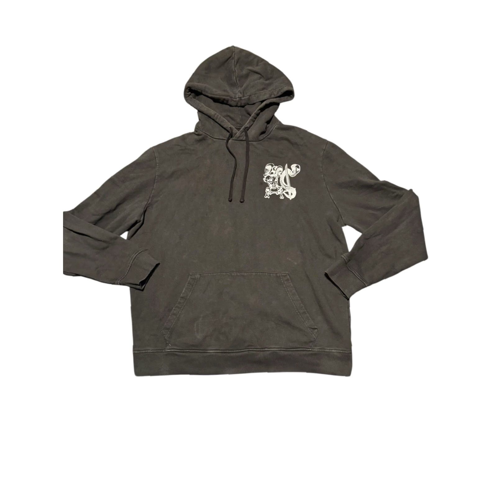 Allsaints AllSaints Hoodie Mens Black Saberattler Graphic Hooded Pullover L Large Sweatshirt - Logo Size US L / EU 52-54 / 3 - 2 Thumbnail
