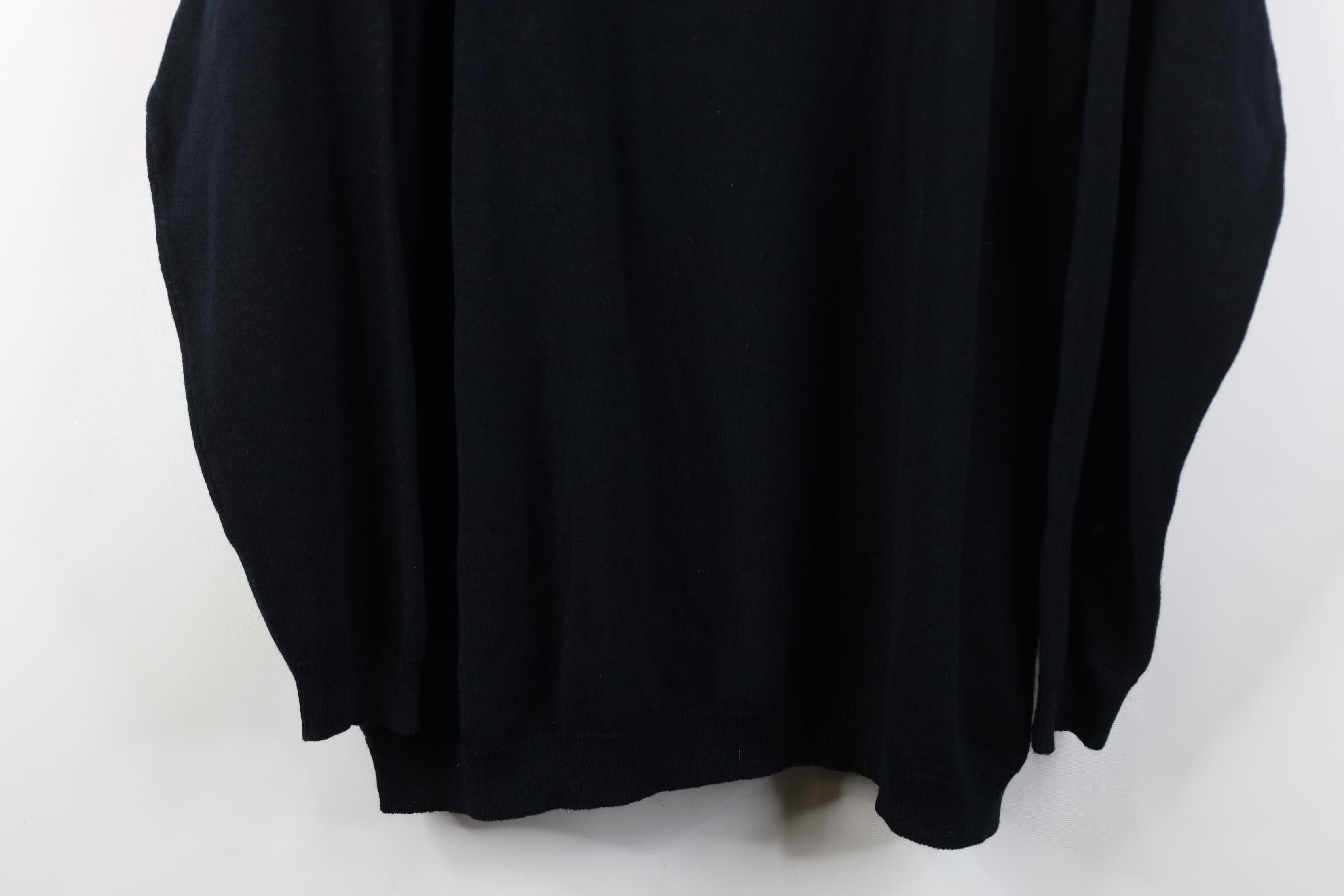 Vintage Vintage 90s Streetwear Knit Mock Neck Sweater Black Acrylic Size US XL / EU 56 / 4 - 3 Thumbnail