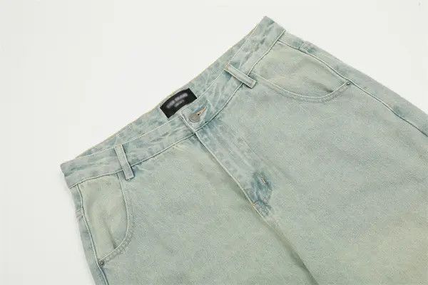 Japanese Brand Vintage distressed split stitching light washed jeans Size US 32 / EU 48 - 4 Thumbnail