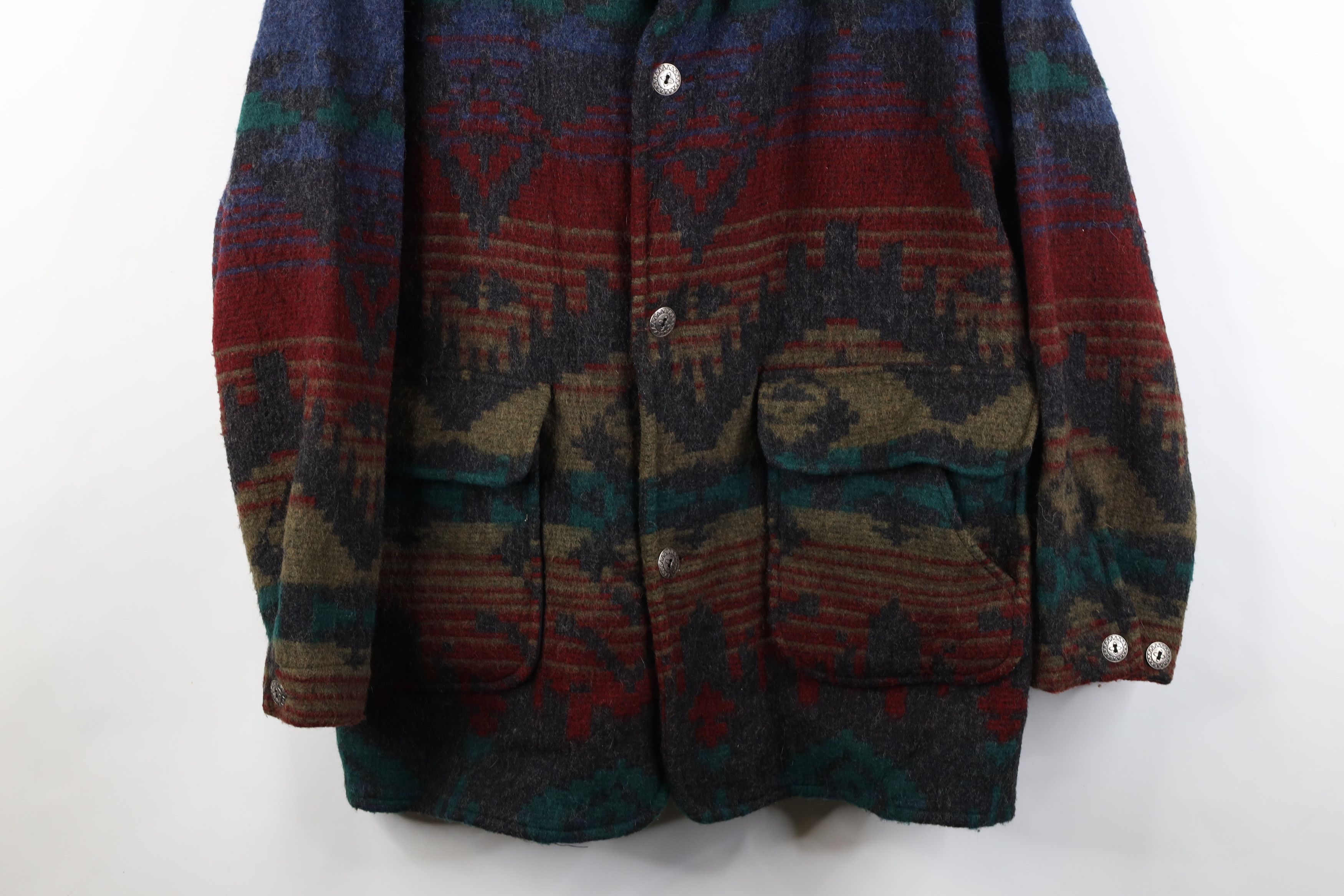 Woolrich Woolen Mills Vintage 90s Woolrich Southwestern Wool Blanket Jacket USA Size US L / EU 52-54 / 3 - 3 Thumbnail