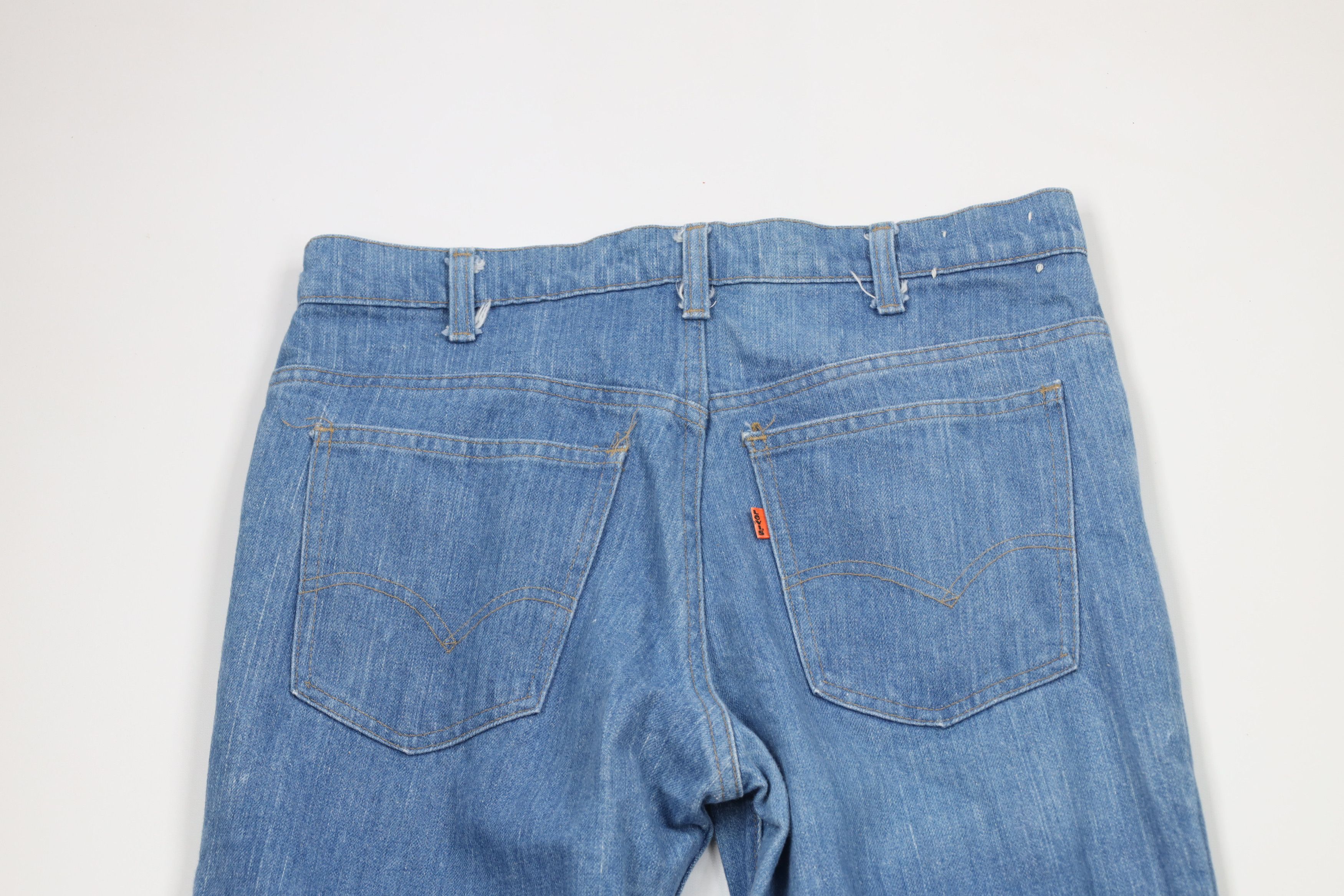 Levi's × Vintage Vintage 70s Levis Orange Tab Wide Leg Bell Bottoms Jeans USA Size US 32 / EU 48 - 13 Thumbnail