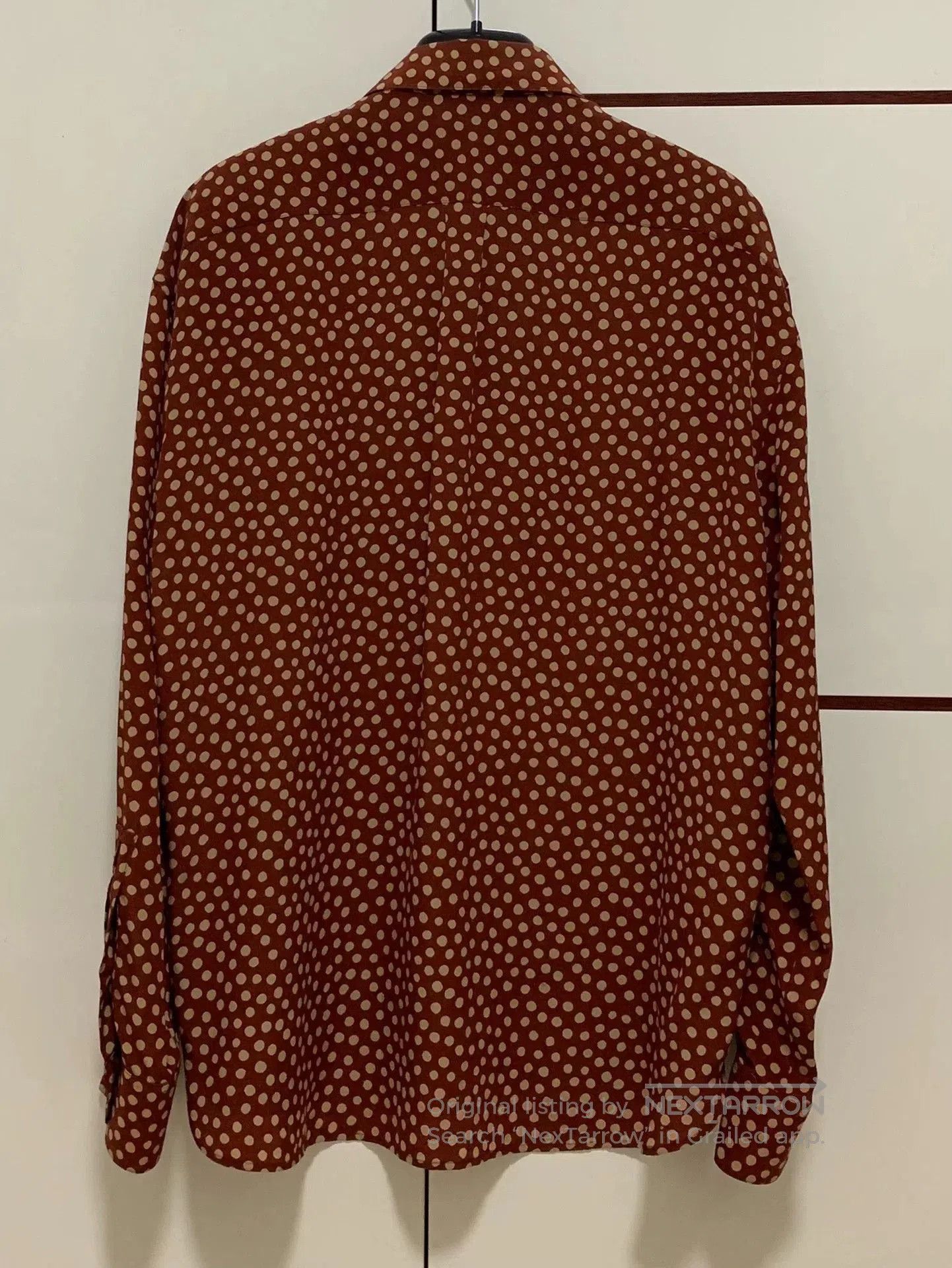 Saint Laurent Paris Saint Laurent Orange Silk Polka Dot Shirt. Size US XS / EU 42 / 0 - 2 Thumbnail