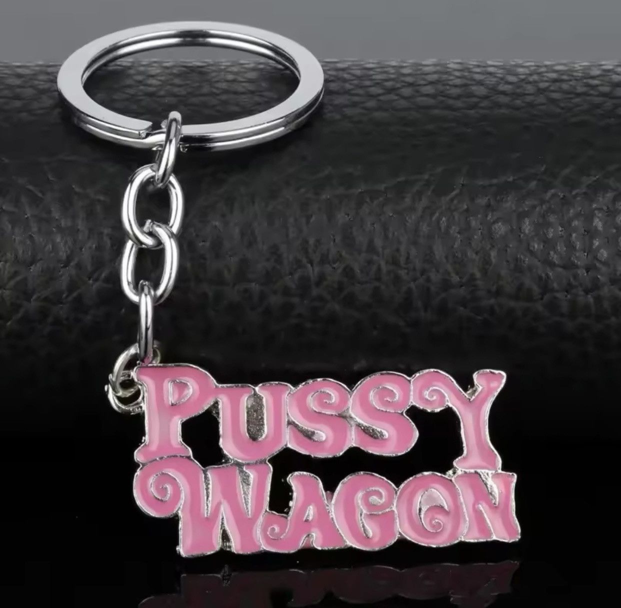 Vintage PXSSY WAGON Letter Metal Enamel Keychains Size ONE SIZE - 2 Thumbnail