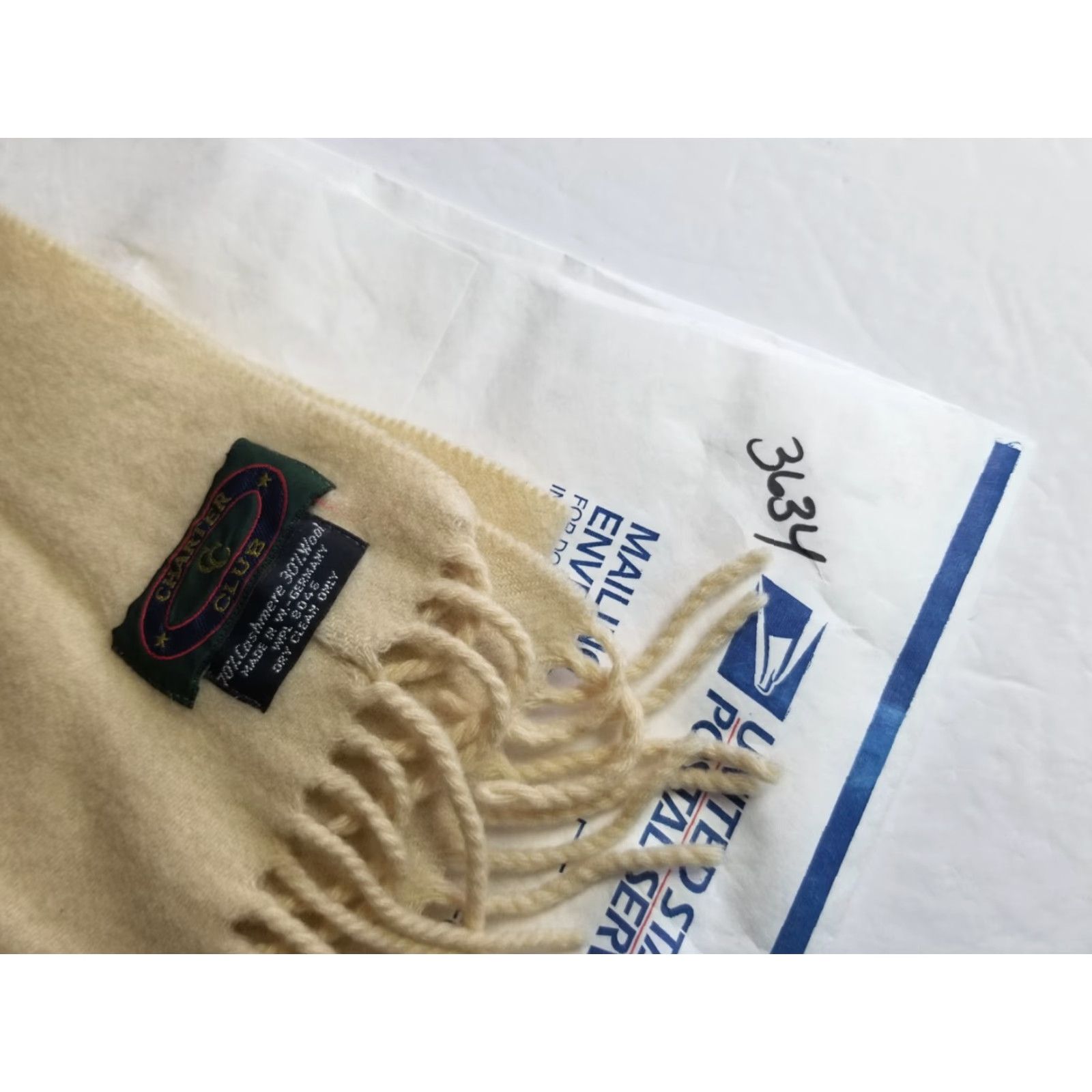 Charter Club Charter Club Scarf Rectangle Scarf Women 11x49 Beige Cashmere Wool Fringe Size ONE SIZE - 8 Thumbnail