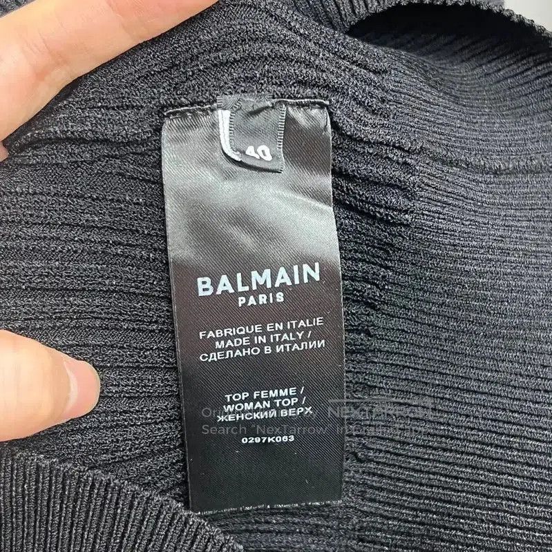 Balmain Balmain Black Cotton Women's T-Shirt . Size L / US 10 / IT 46 - 4 Thumbnail