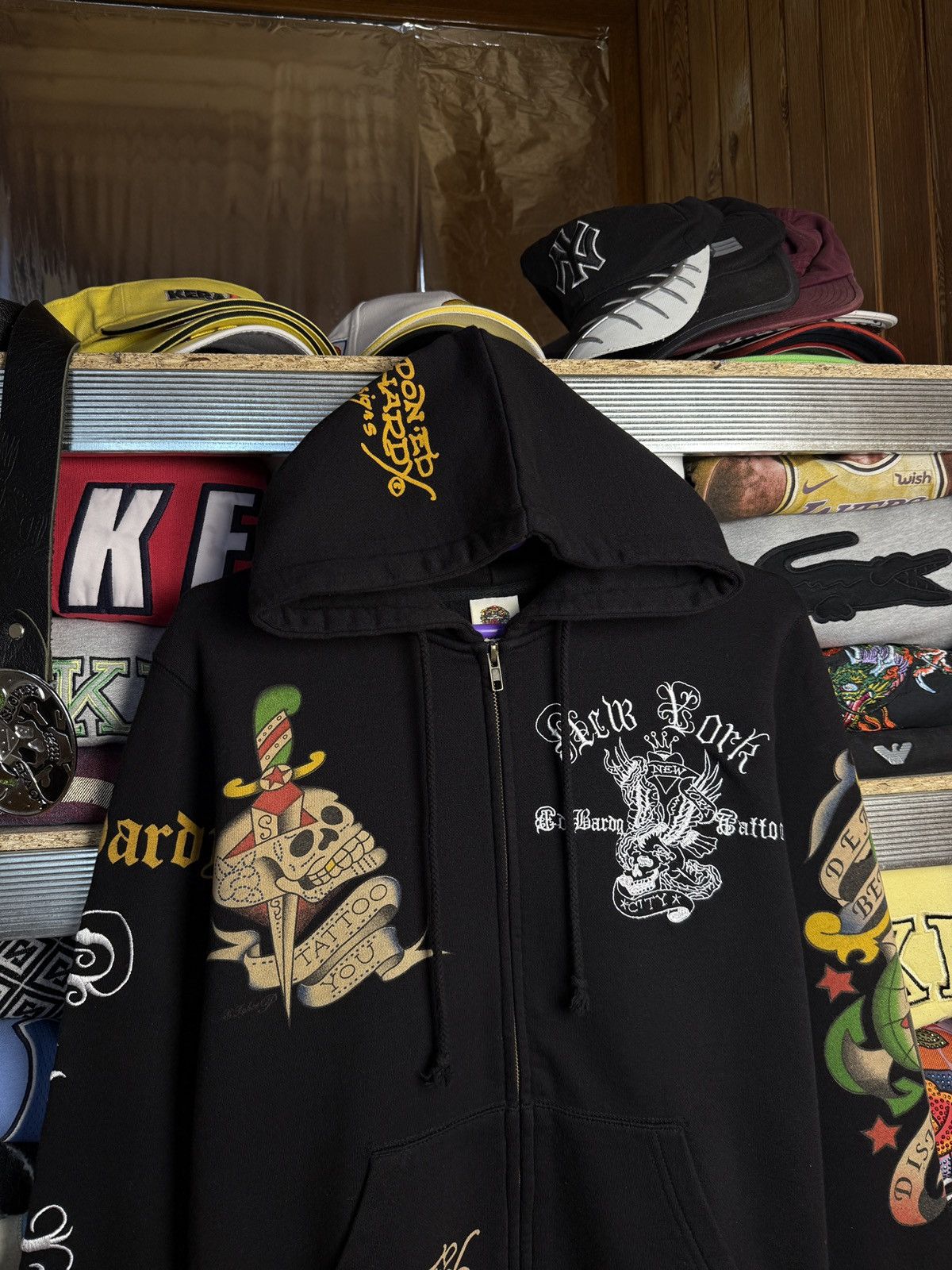 Ed Hardy Ed Hardy New York Skull Embroidered Logo Love Zip Hoodie Size US M / EU 48-50 / 2 - 3 Thumbnail