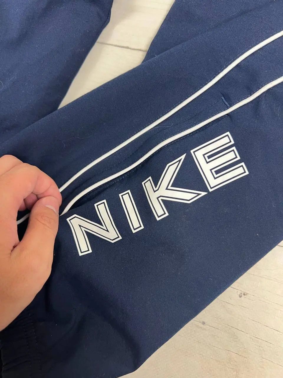 Nike Vintage Nike Track Pants 00s Striped Nylon Y2K Baggy Size US 34 / EU 50 - 6 Thumbnail