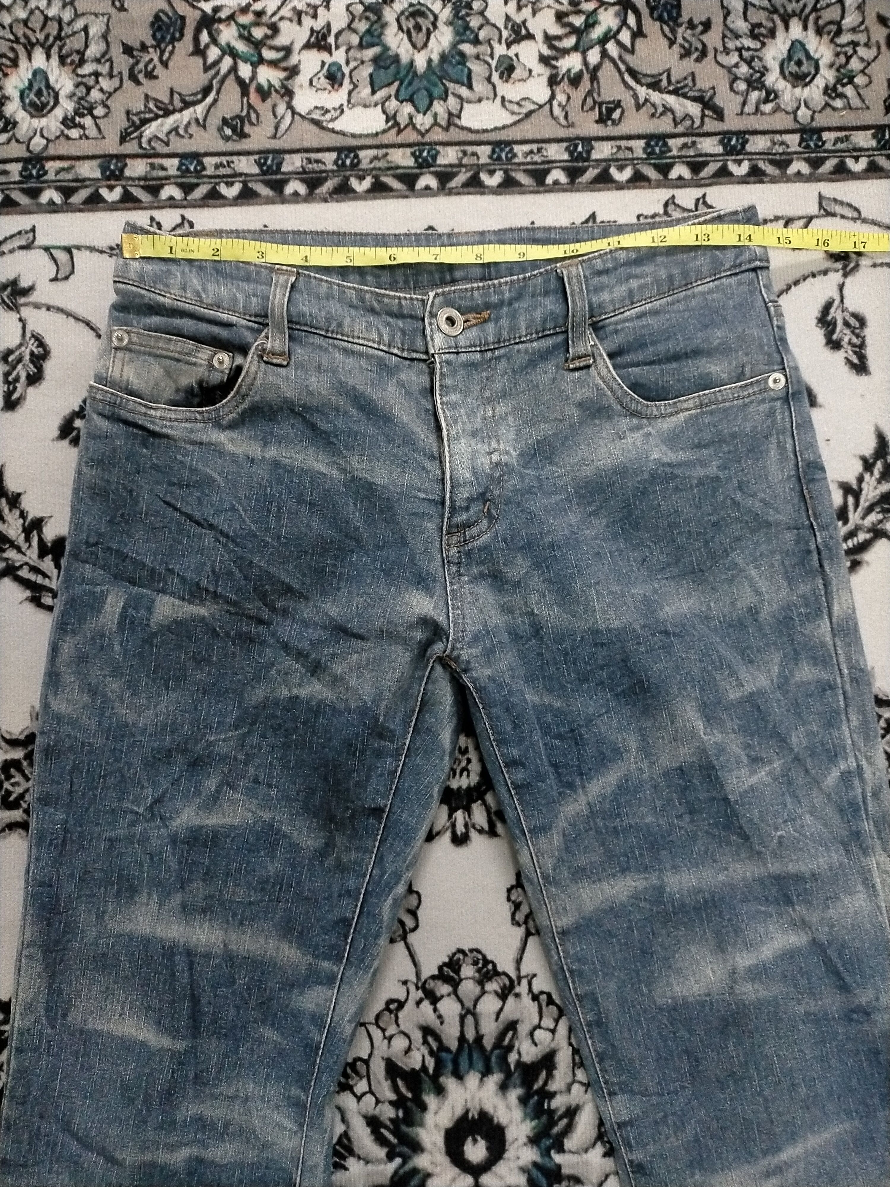 Hysteric Glamour 🔥 Flare 🔥 Japanese Brand Washed Crazy Jeans Size US 29 - 13 Thumbnail
