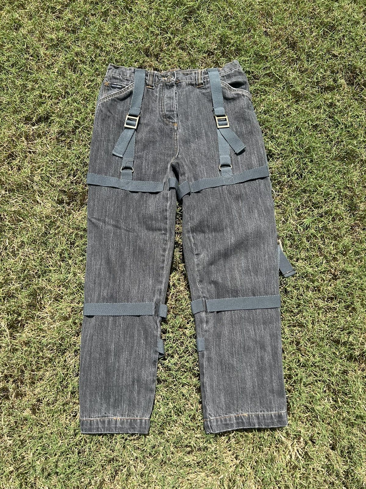 Dolce & Gabbana Vintage SS04 Dolce & Gabbana Archive Bondage Denim Jeans Size US 31 - 3 Thumbnail