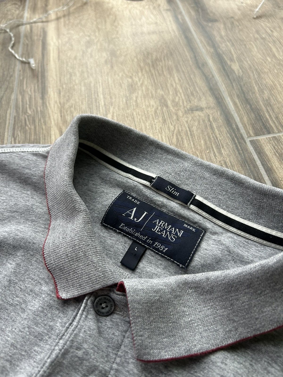 Giorgio Armani × Vintage Vintage Armani Jeans big logo long sleeve mens y2k Size US L / EU 52-54 / 3 - 3 Thumbnail