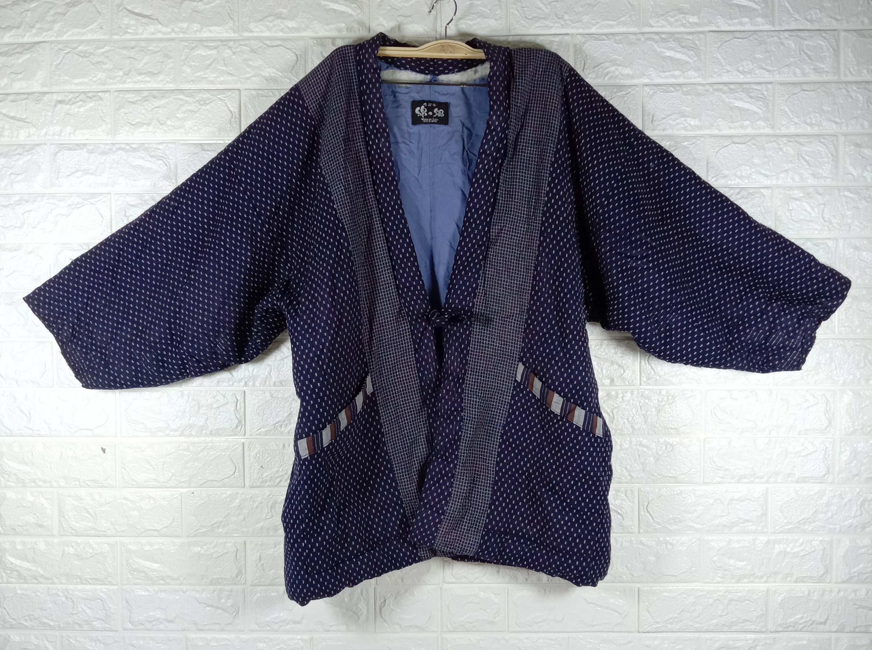 Japanese Brand Vintage Japanese Plaid Hanten Noragi Style Kimono Cardigan Size US XL / EU 56 / 4 - 1 Thumbnail