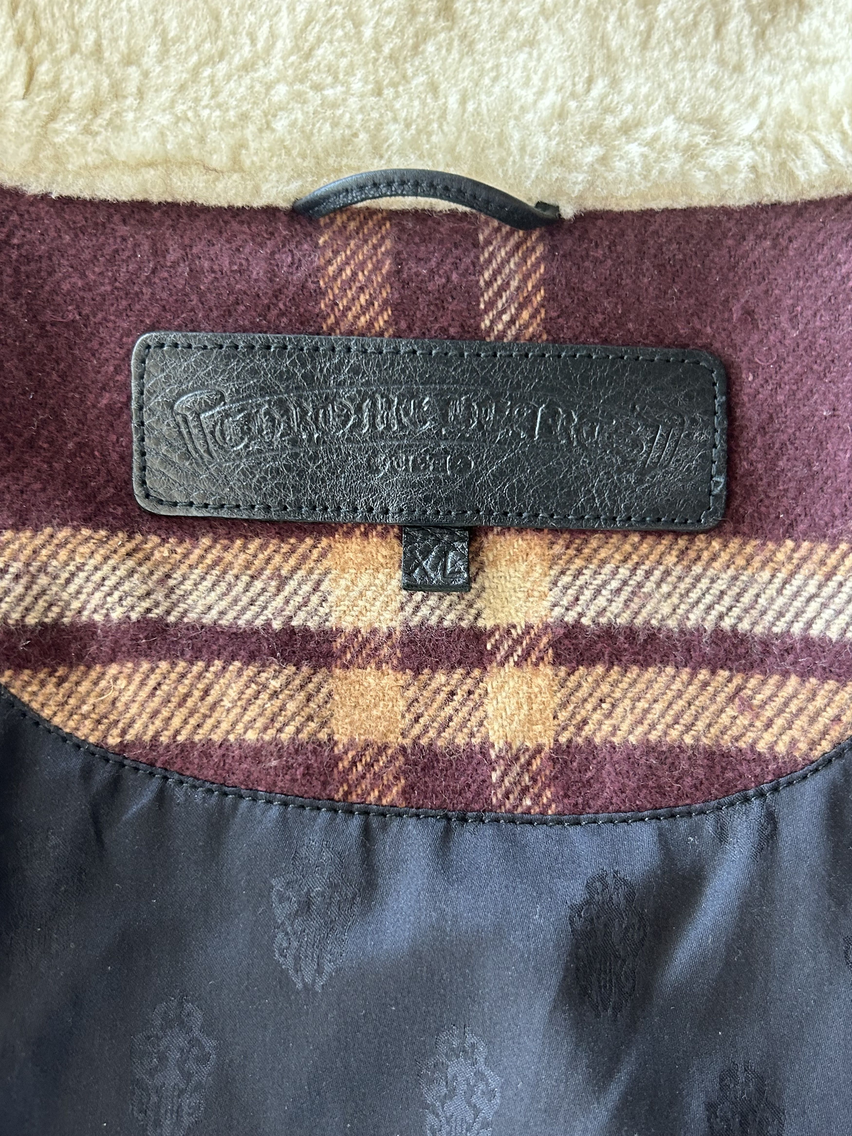Chrome Hearts Chrome Hearts Red & Beige Plaid Sherpa Jacket Size US XL / EU 56 / 4 - 3 Thumbnail