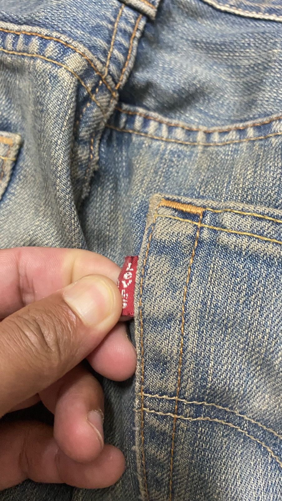 Levi's Original 501 Levi’s Straight Leg Kurt Kobain Grunge Design Size US 33 - 4 Thumbnail