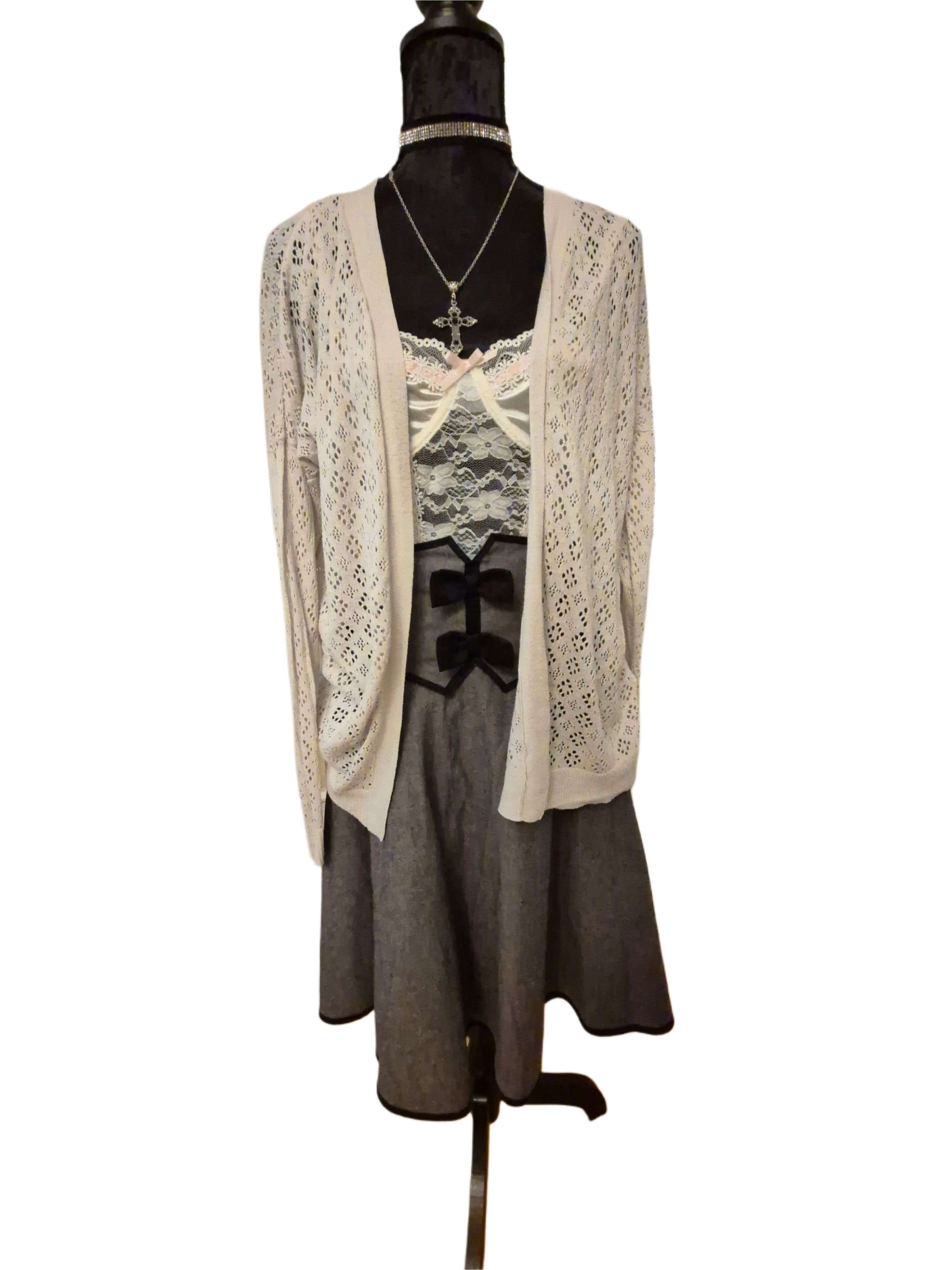 Other Lace Embriodered Cardigan Bolero Fairy lolita cute y2k Size S / US 4 / IT 40 - 2 Thumbnail