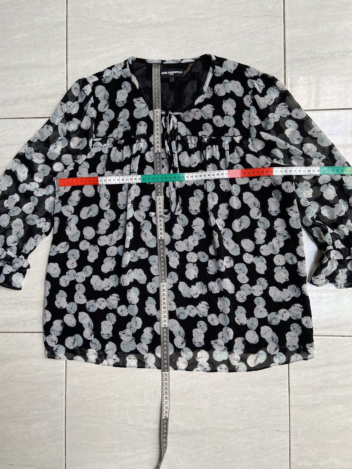 Karl Lagerfeld KARL LAGERFELD Motive Blouse Size S / US 4 / IT 40 - 2 Thumbnail