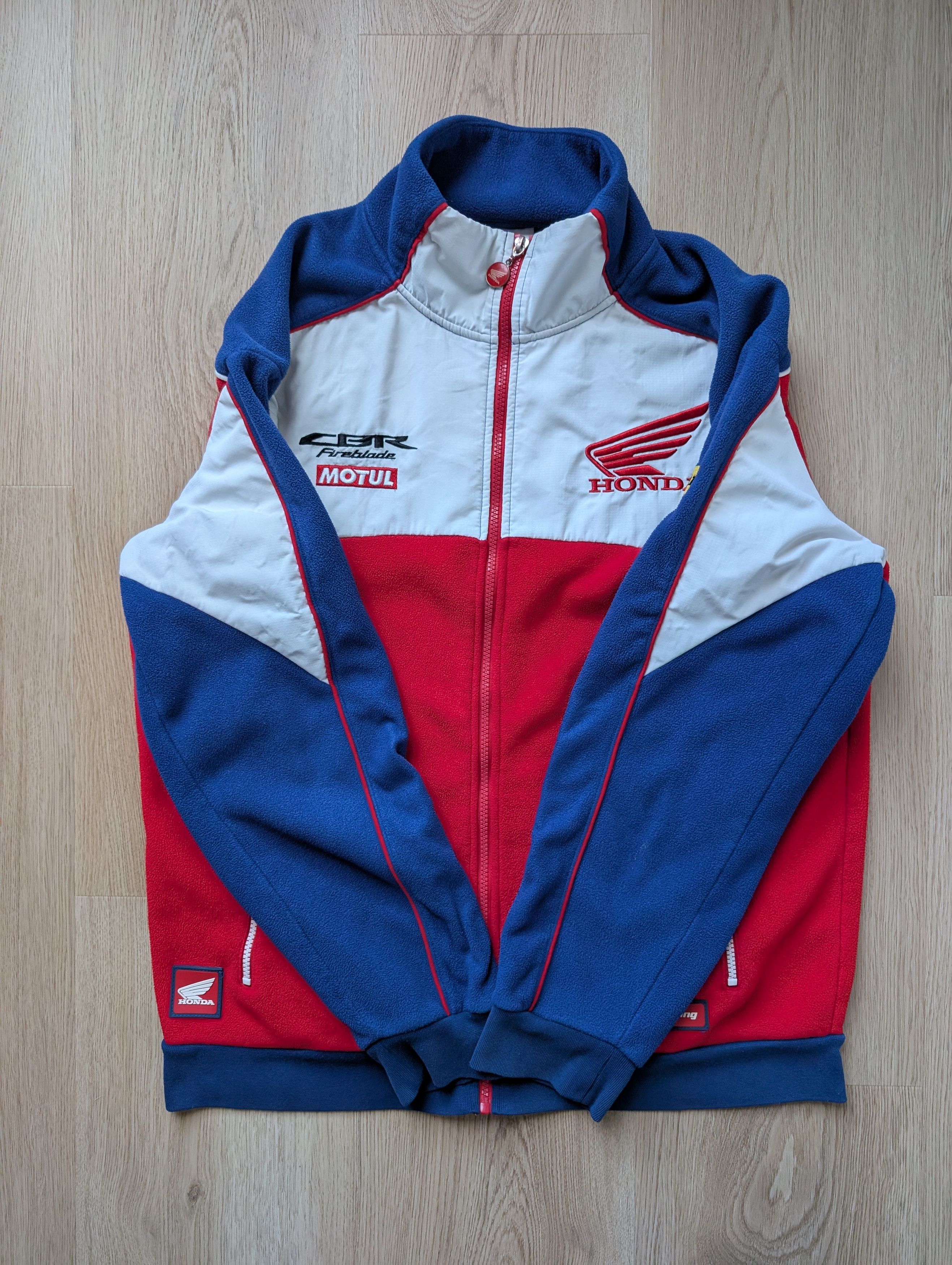 Honda Vintage Honda Racing Fleece Mens Moto Zip Jacket Size US L / EU 52-54 / 3 - 4 Thumbnail