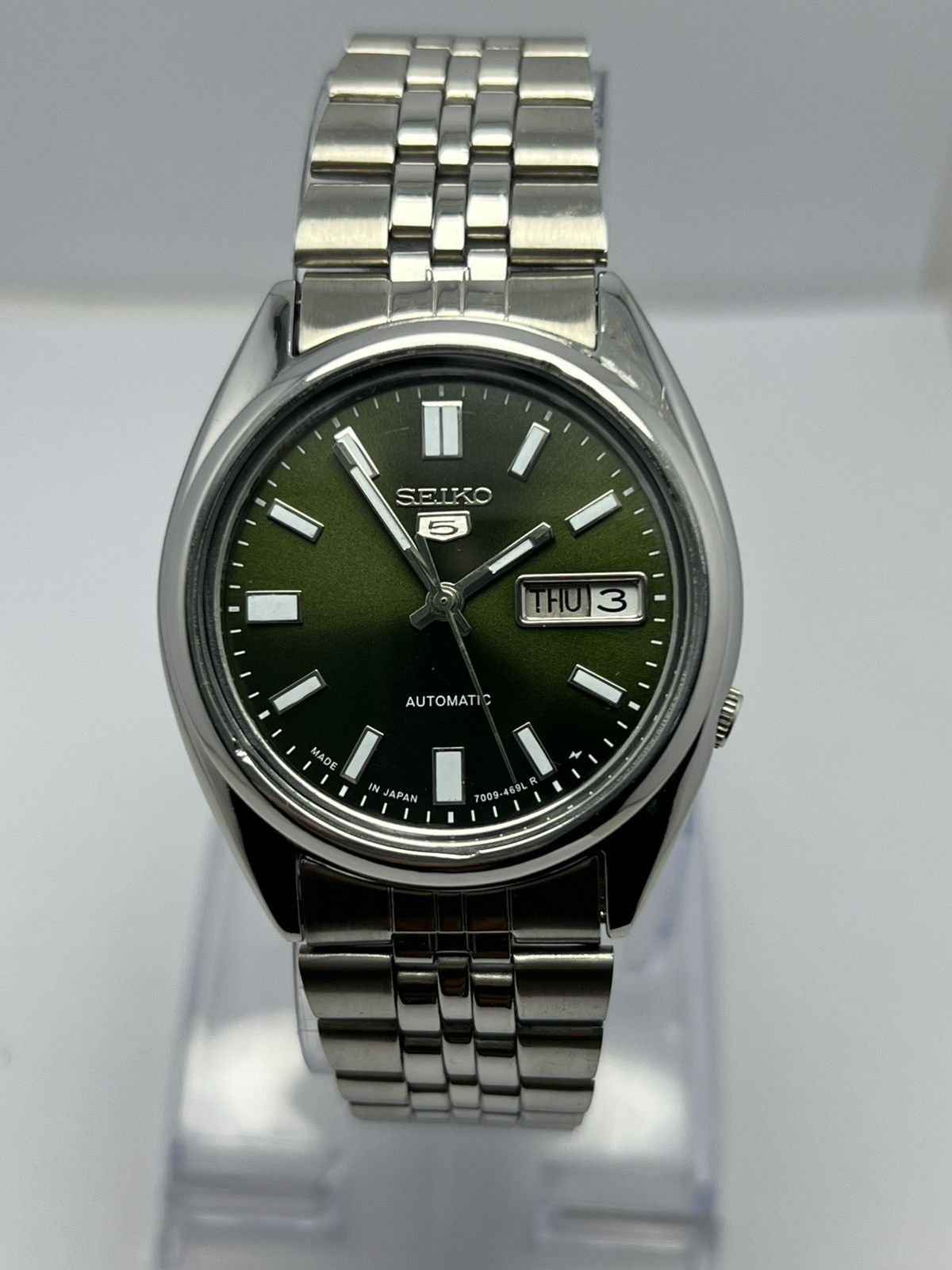 Seiko Seiko 5 Automatic Baton Dial Wrist Watch Day/Date Japan Size 36 - 11 Thumbnail