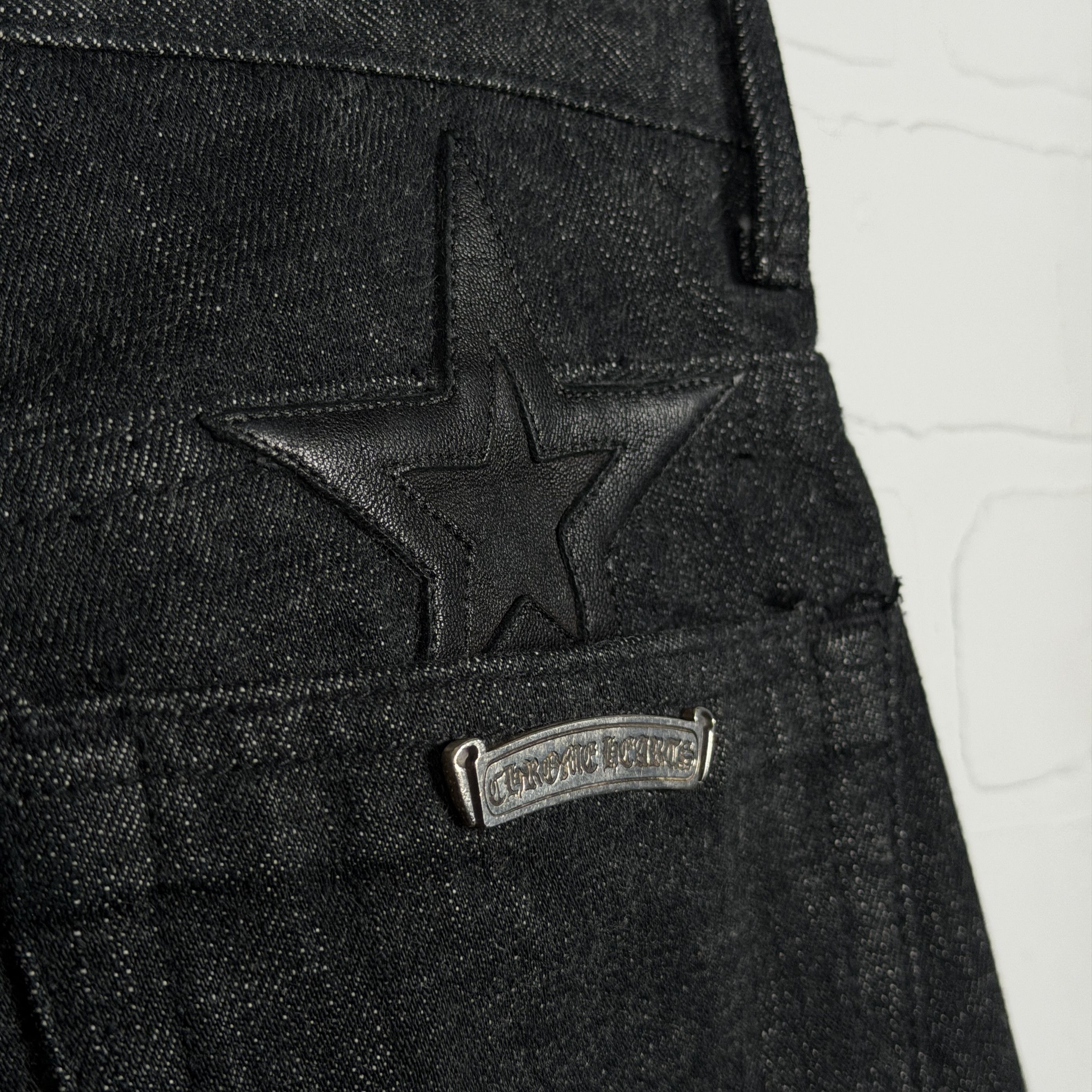 Chrome Hearts Chrome Hearts Fleur Knee Black Star Patch Jeans Size US 32 / EU 48 - 13 Thumbnail