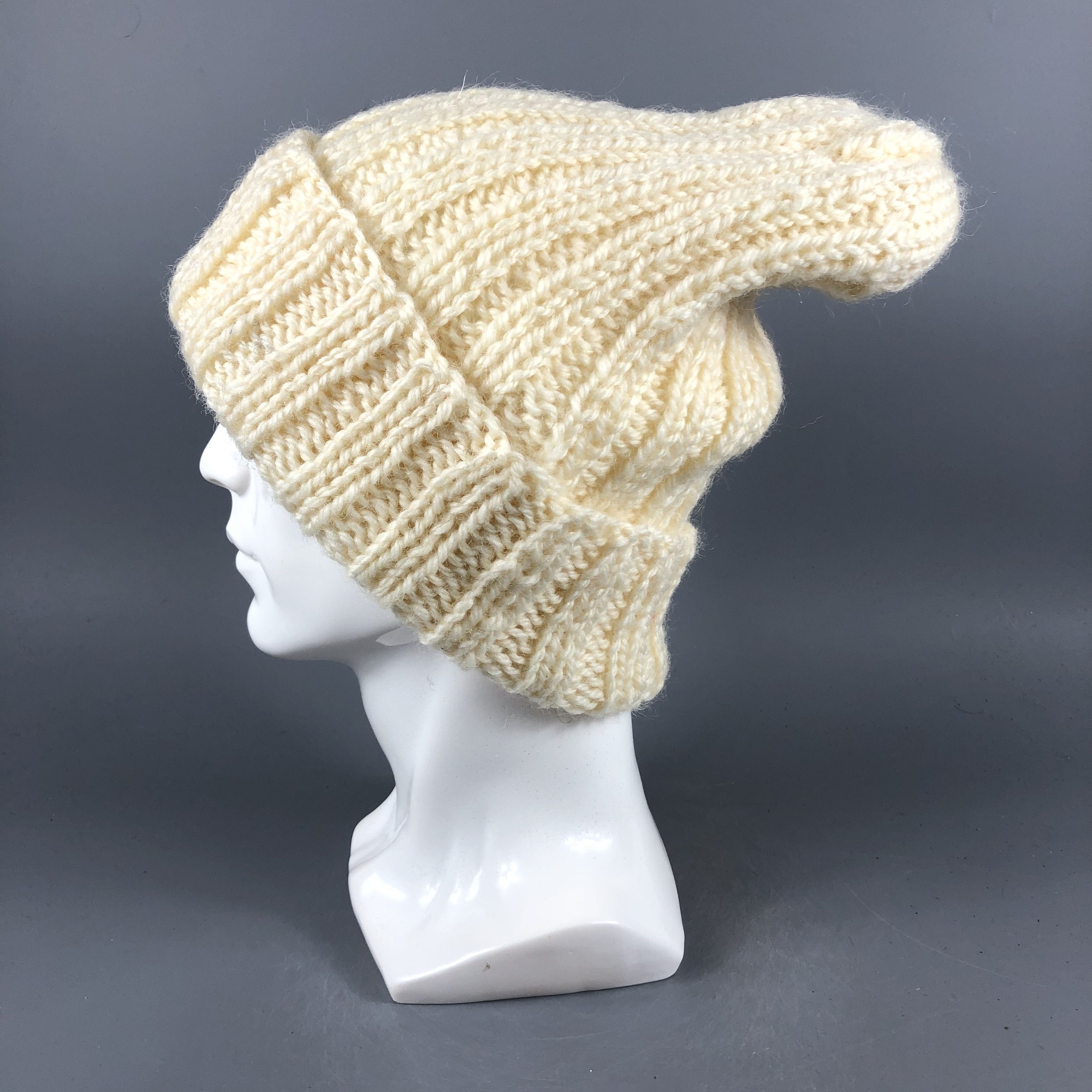 Japanese Brand × Vintage Unknown Ribbed Knit Beanie Snow Hat Snow Cap -D1078 Size ONE SIZE - 2 Thumbnail