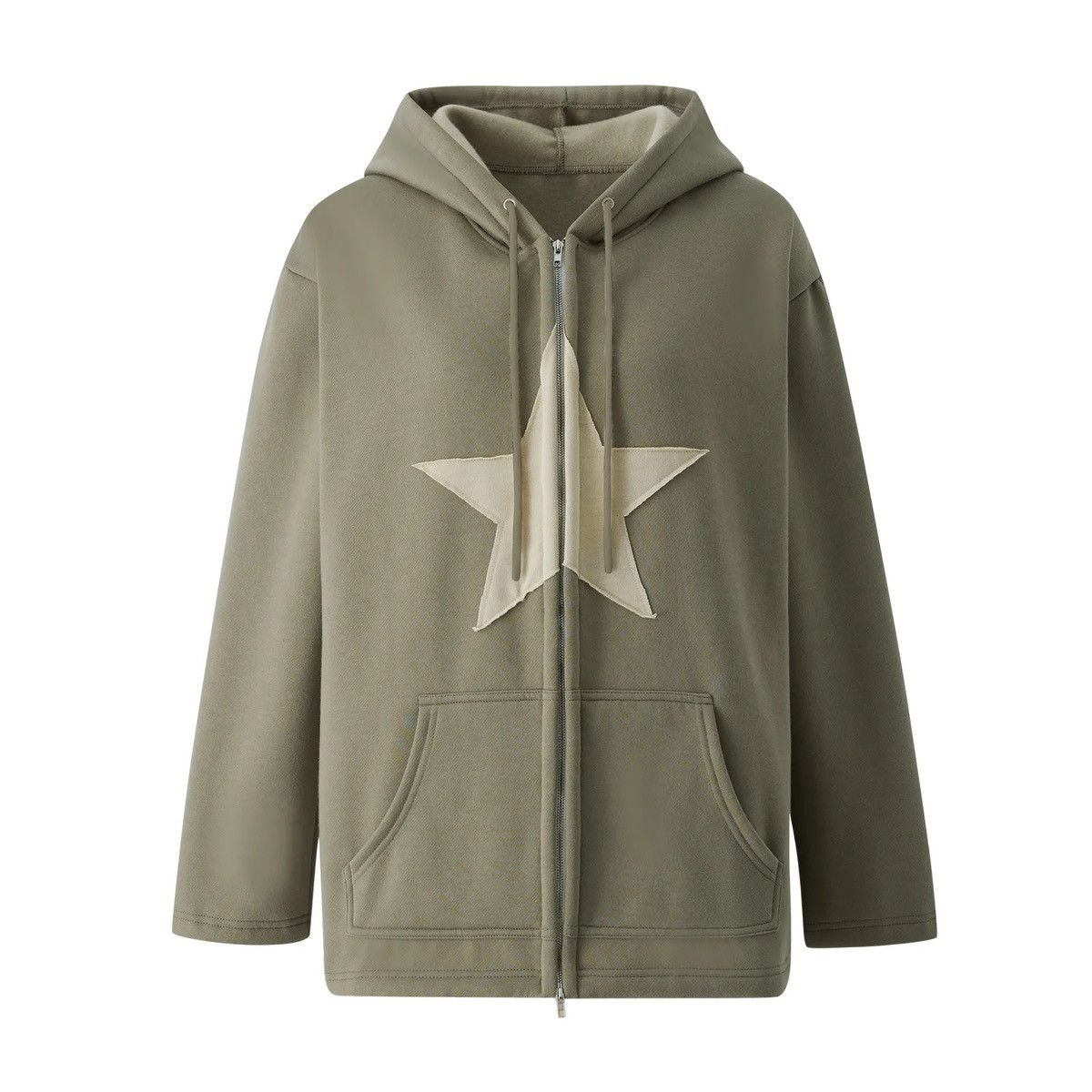 Vintage Unisex Y2k Hip Hop Zipper Sweatshirt Harajuku with Stars Size US L / EU 52-54 / 3 - 6 Thumbnail