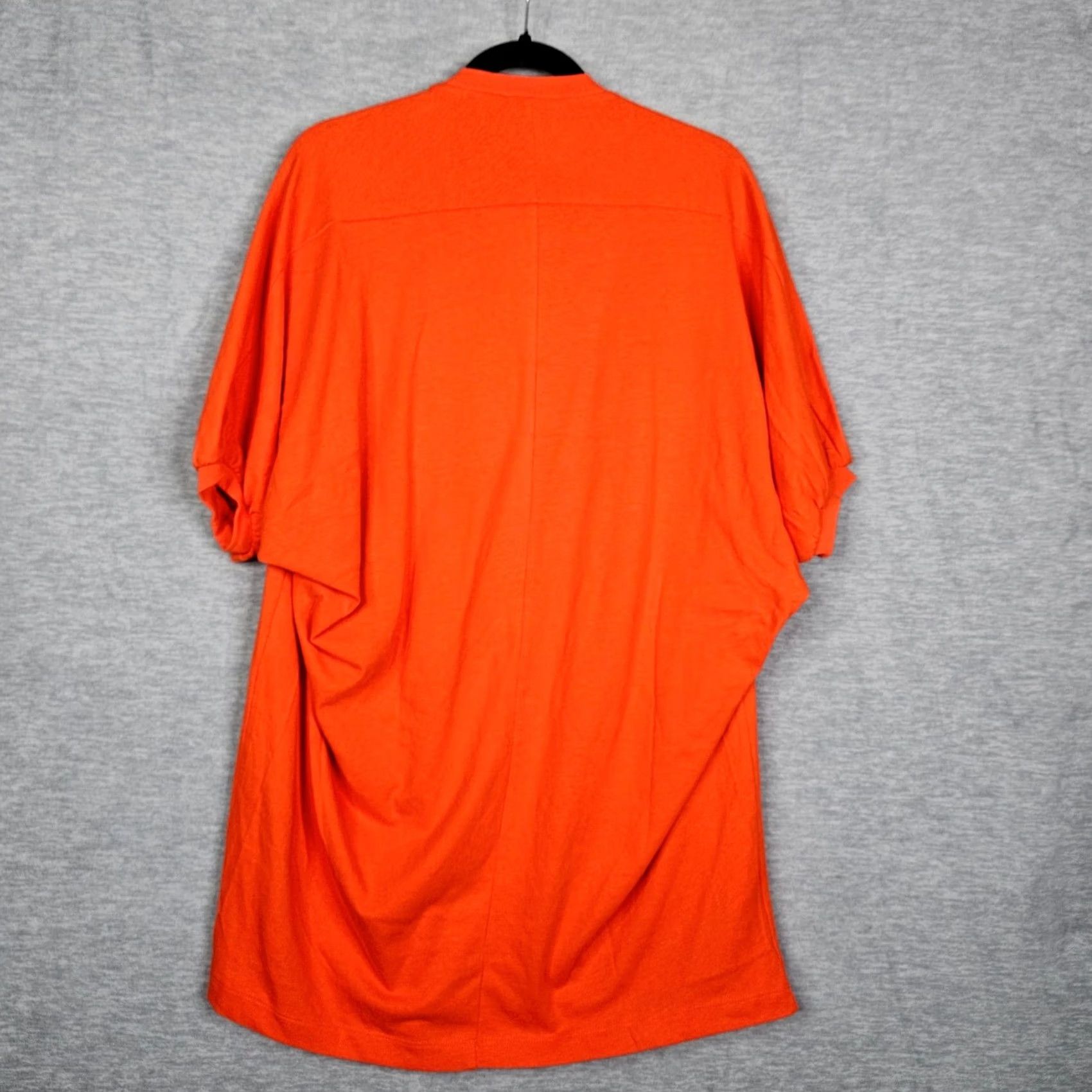 Zara ZARA Women's Orange Dolman Sleeve V-Neck Mini Dress S Daywear Casual Cotton Blend Size S White? Wait, no. Size S / US 4 / IT 40 - 5 Thumbnail