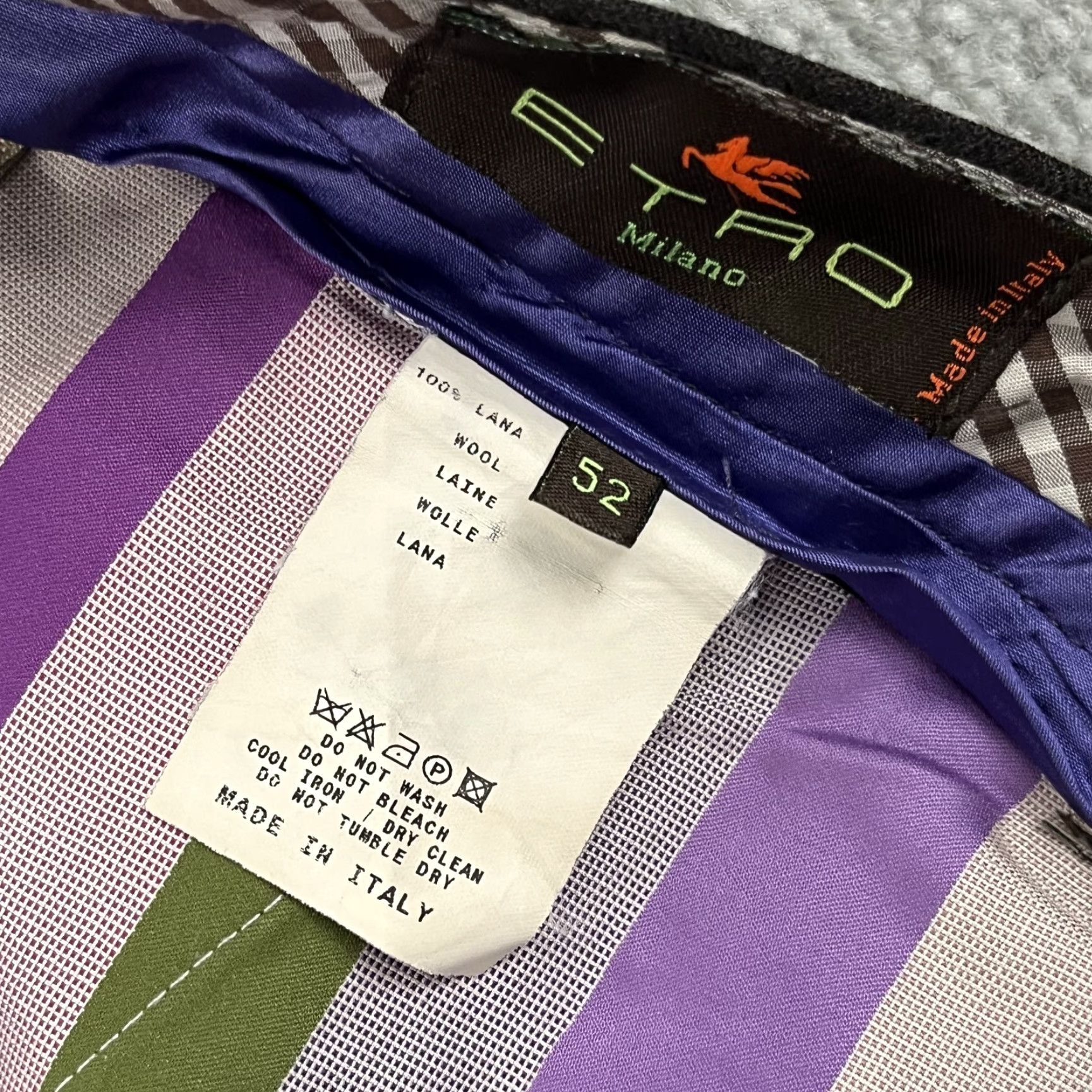 Etro VINTAGE Etro Mens Pants Dress Wool Brown 34x30 Pleated Regular Fit EU 52 Straight Leg Mens Brown Wool Dress Pants Size US 34 / EU 50 - 2 Thumbnail