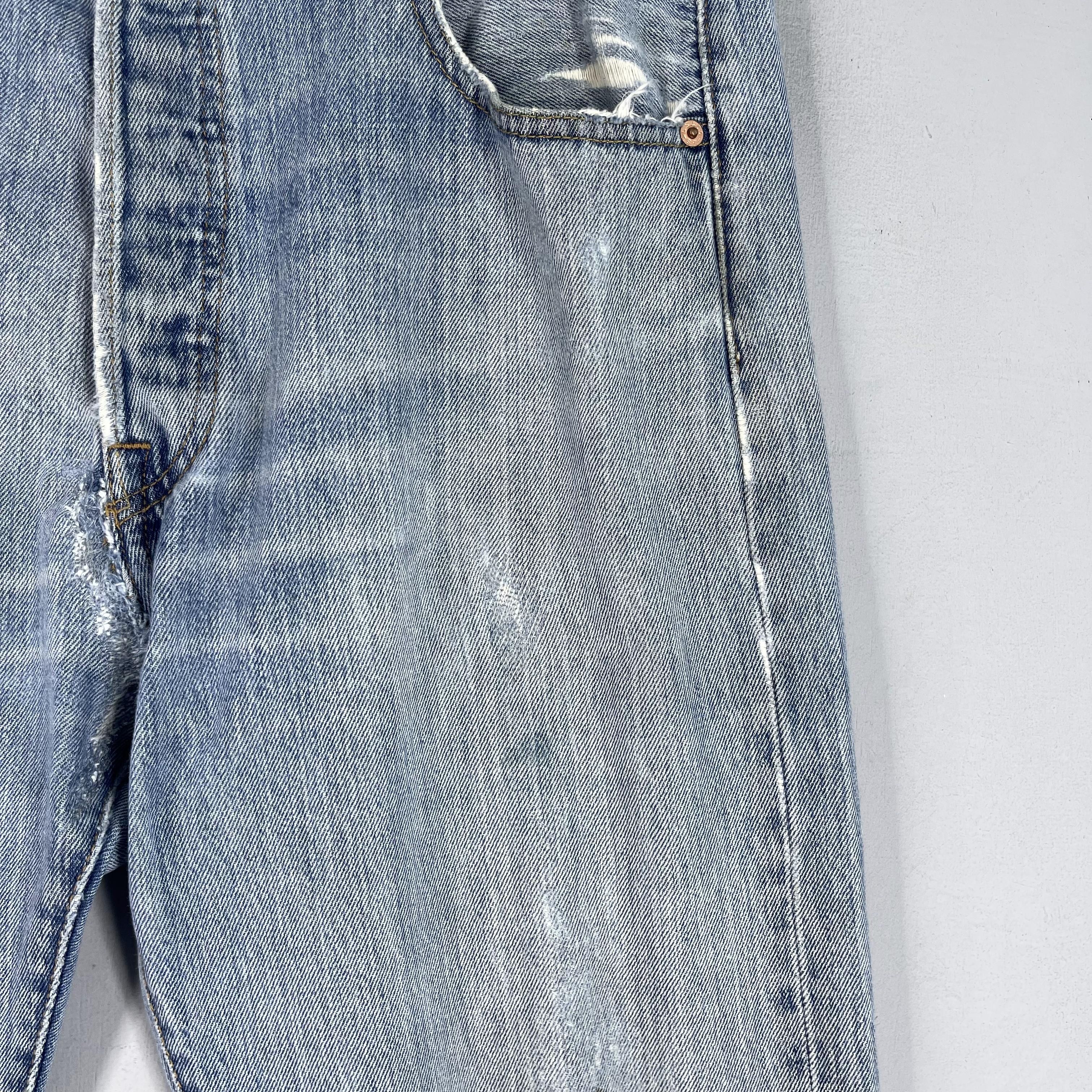 Levi's × Vintage Size 35 Vintage Levis 501 Distressed Reinforced Jeans Size US 35 - 6 Thumbnail