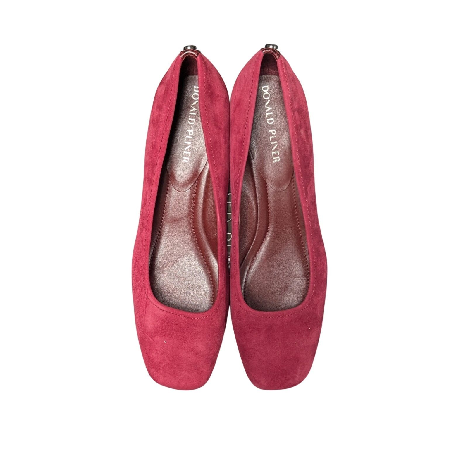 Donald Pliner Donald Pliner Dreww Pump Size 10M Bordeaux Suede Croco Heel Size US 10 / IT 40 - 4 Thumbnail