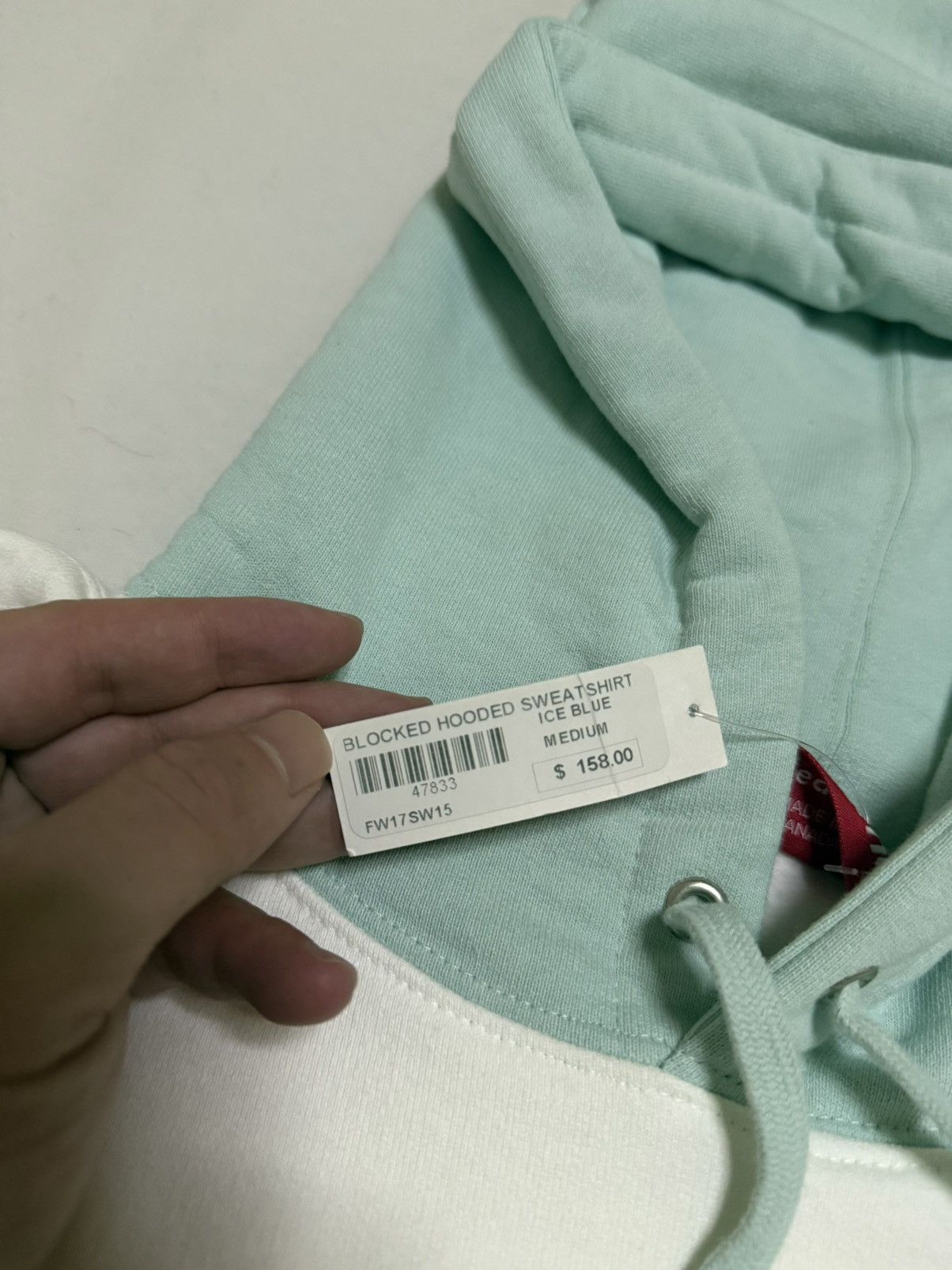 Supreme blocked hooded sweatershirt hoodie