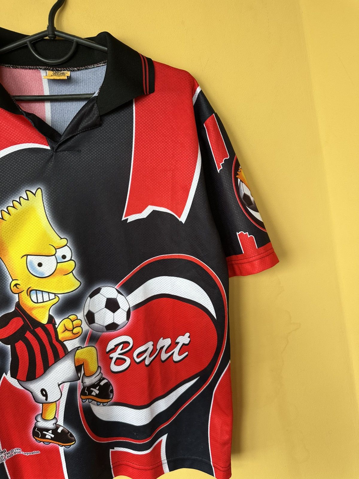 The Simpsons Rare Bart Simpson 1999 AC Milan Matt Groening Football Shirt Size US M / EU 48-50 / 2 - 3 Thumbnail
