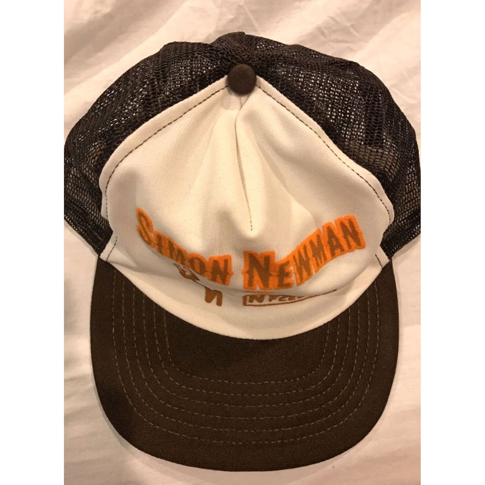 Vintage 80s Hat Snapback Mesh Farmer Cap Simon Newman N Brand Feeds, Men's — image 4 of 6