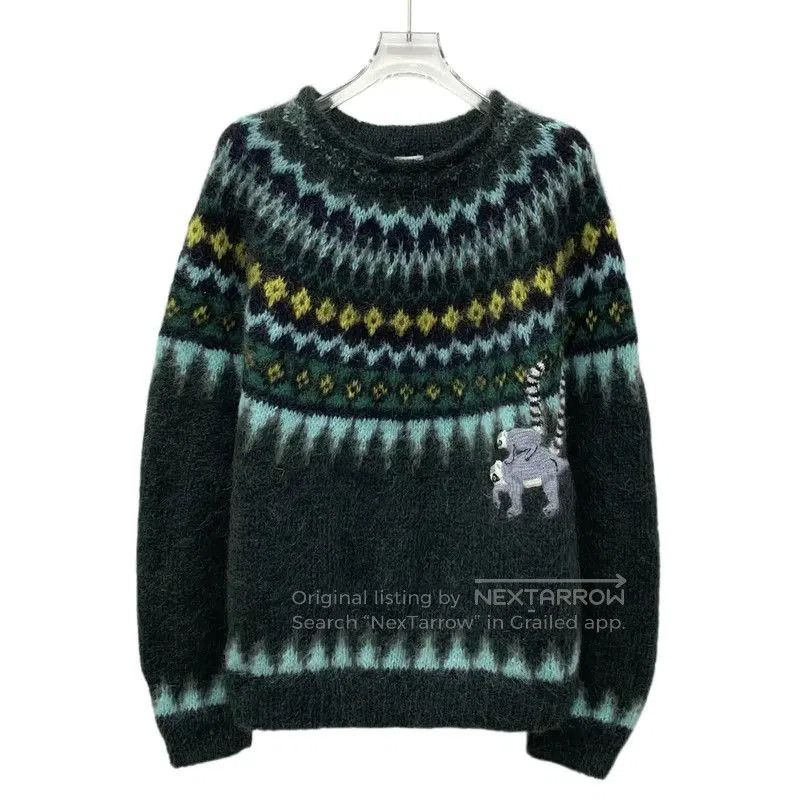 Loewe Loewe Green Mohair Knit Sweater . Size S / US 4 / IT 40 - 1 Thumbnail