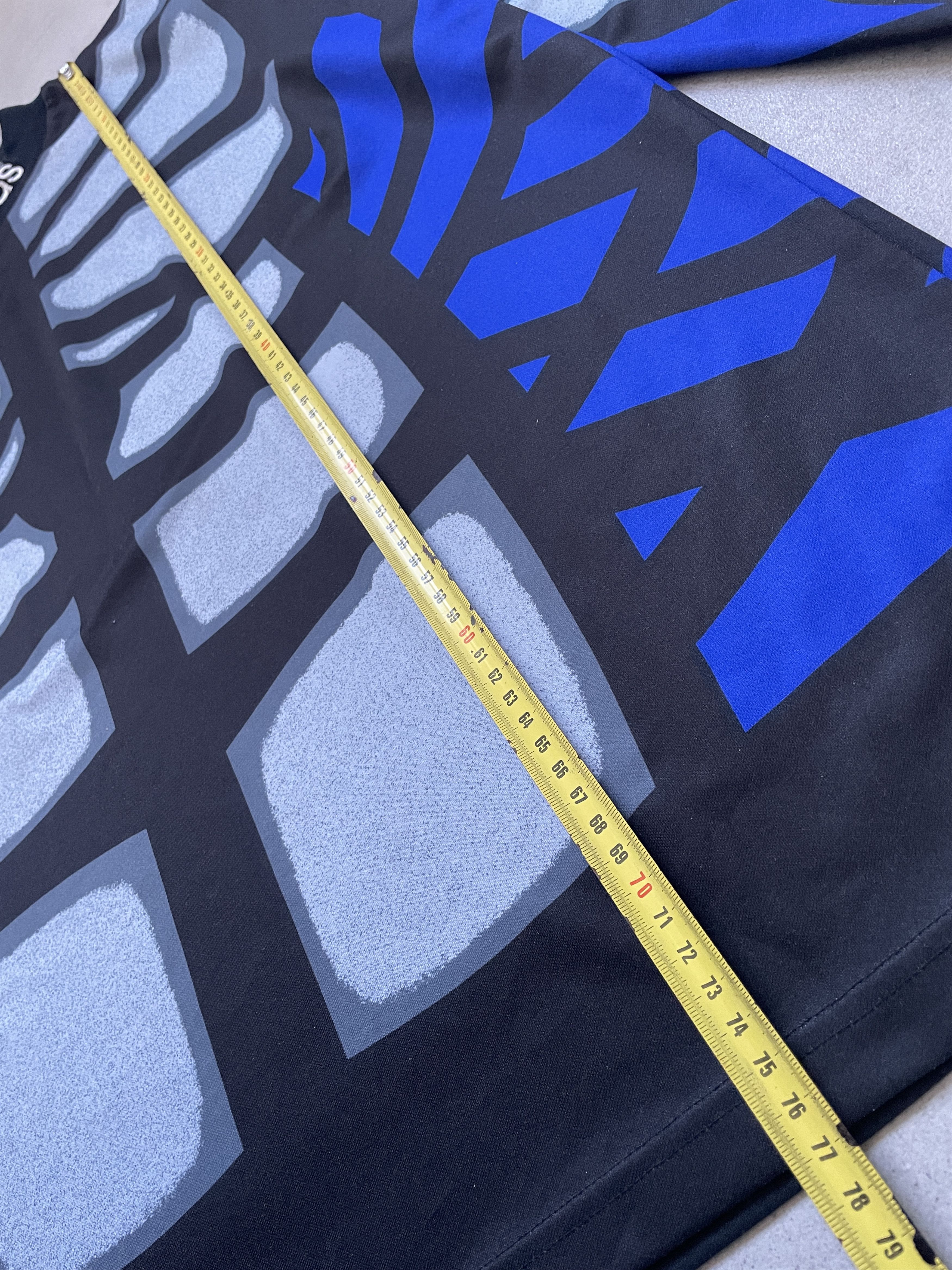 Adidas VINTAGE ADIDAS 90S BLUE BLACK SKELETON BLOKECORE JERSEY Size US XL / EU 56 / 4 - 7 Thumbnail