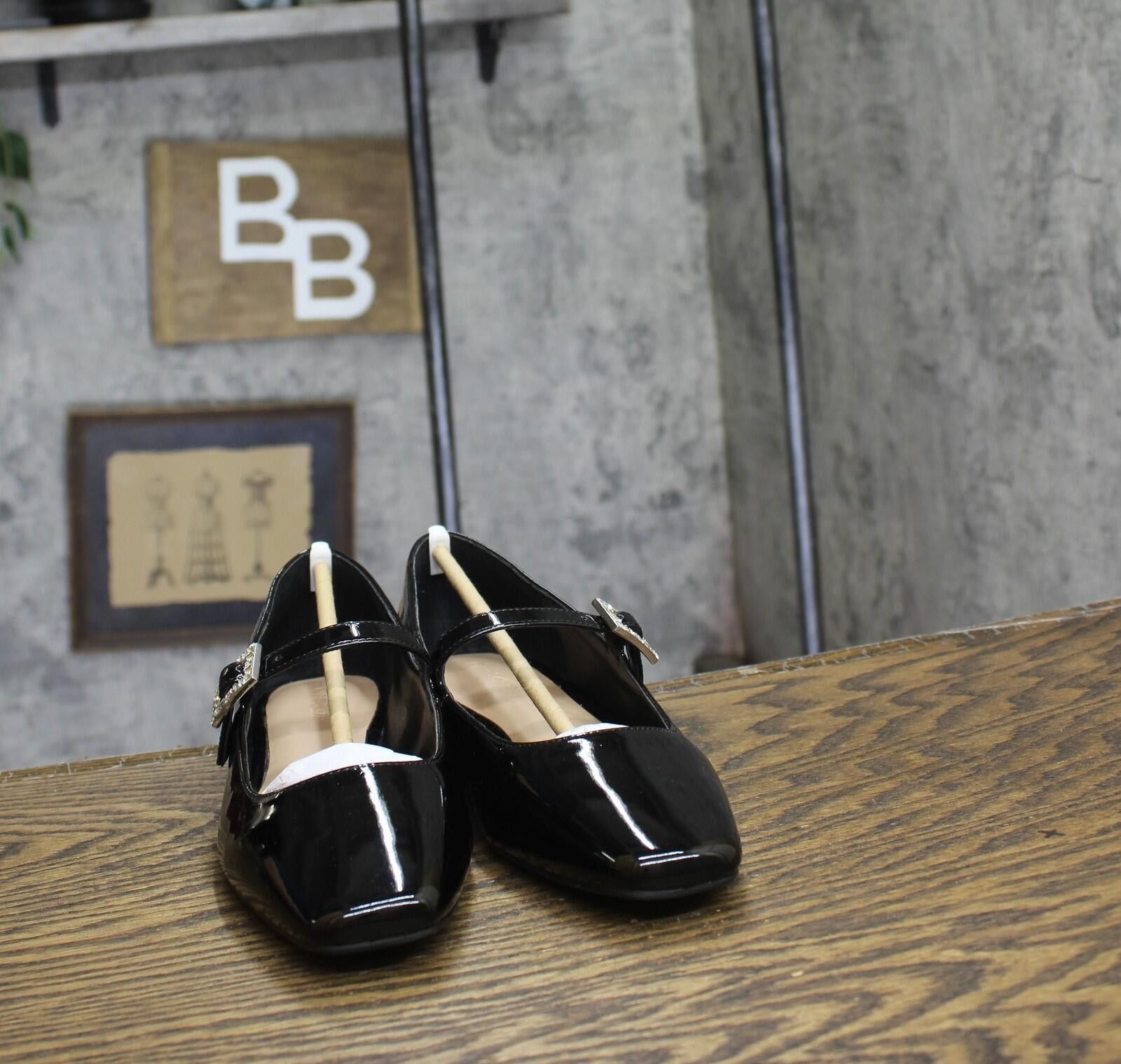 Other Nwt On 34th Womens Saadet Mary Jane Flats Black Patent 7m Size US 7 / IT 37 - 3 Thumbnail