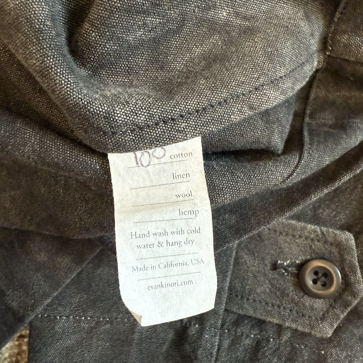 Evan Kinori Zip Jacket - Sumi Ink Dyed Canvas Size US M / EU 48-50 / 2 - 8 Thumbnail