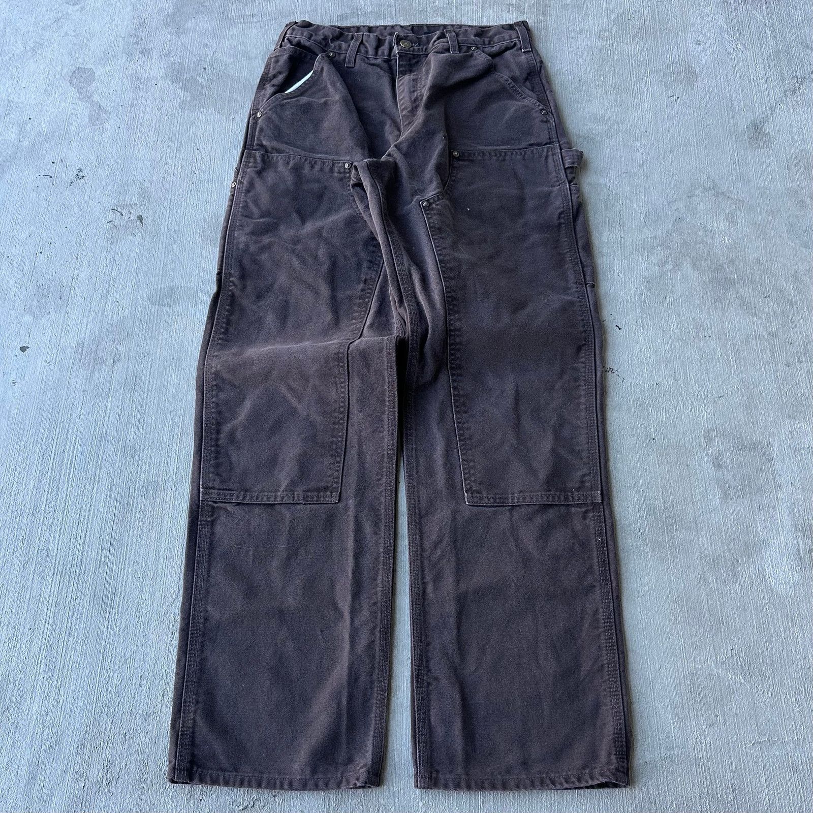 Carhartt × Vintage Carhartt DKB brown double knee work wear carpenter pants Size US 29 - 1 Thumbnail
