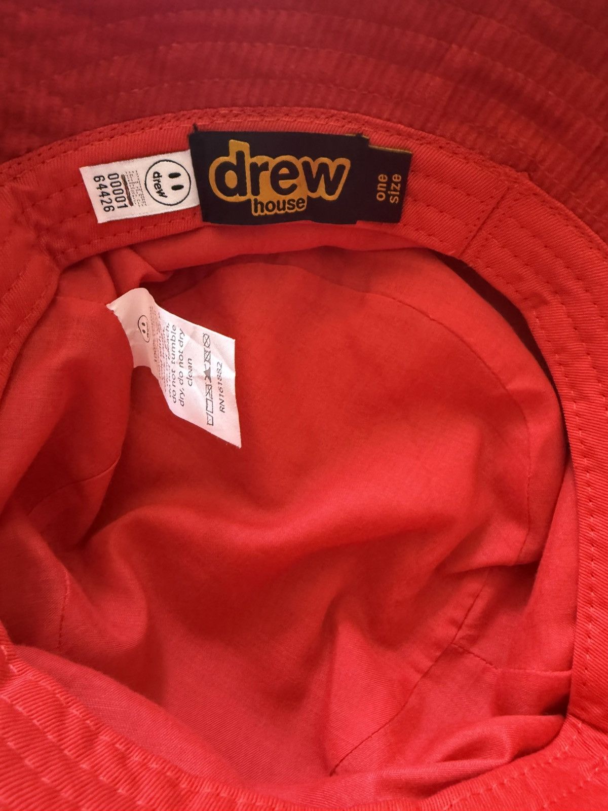 Drew House Drew House Corduroy Bucket Hat Red One Size Smiley Logo Size ONE SIZE - 3 Thumbnail