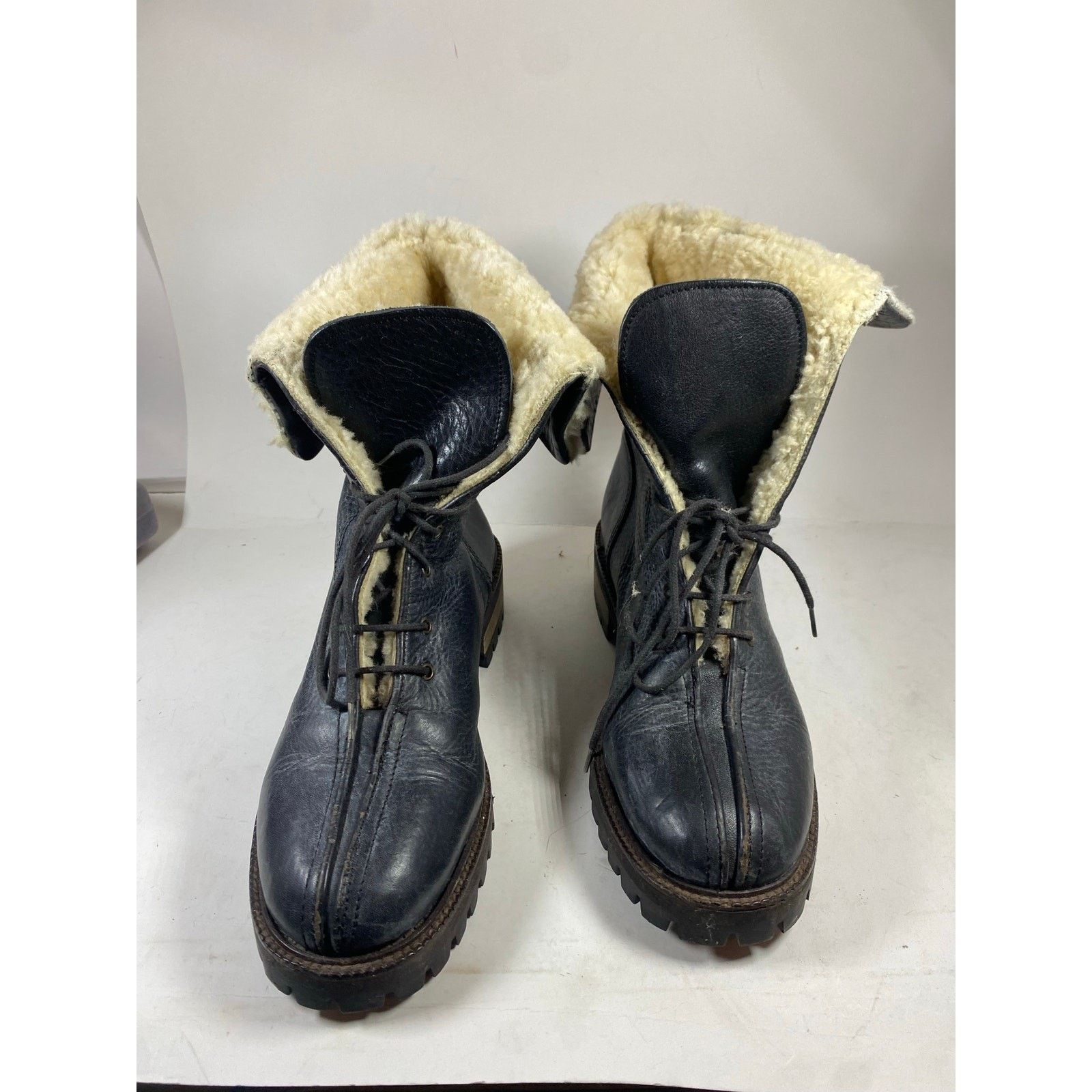 Coach Coach Leather Fur Sherling Boots Black Women's 9 Size US 9 / IT 39 - 1 Thumbnail