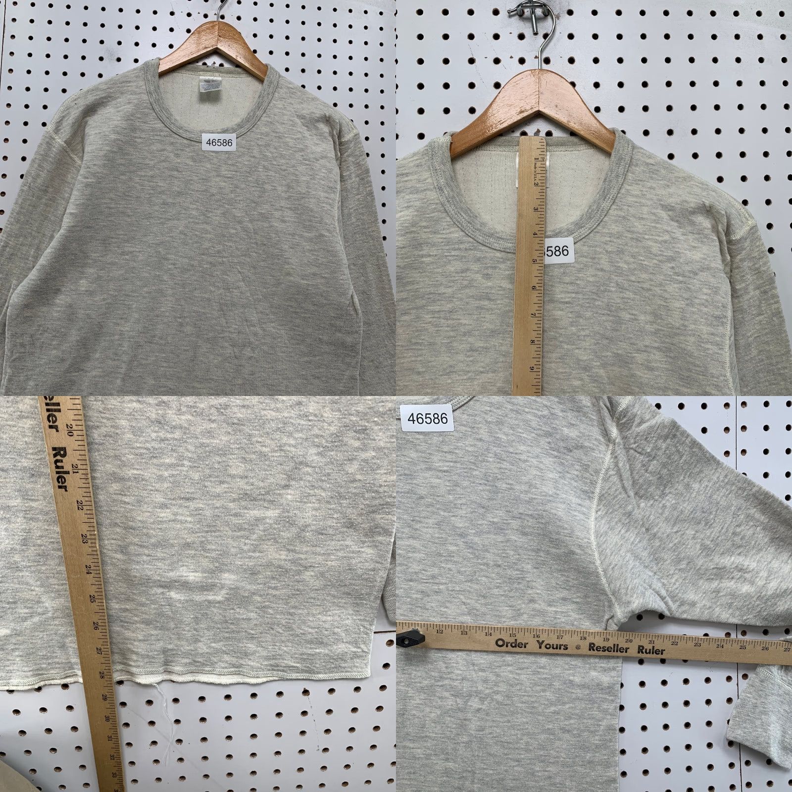 Doublet VINTAGE Duofold Thermal Shirt Mens Large Gray Double Faced Long Sleeve Shirt Size US L / EU 52-54 / 3 - 8 Thumbnail