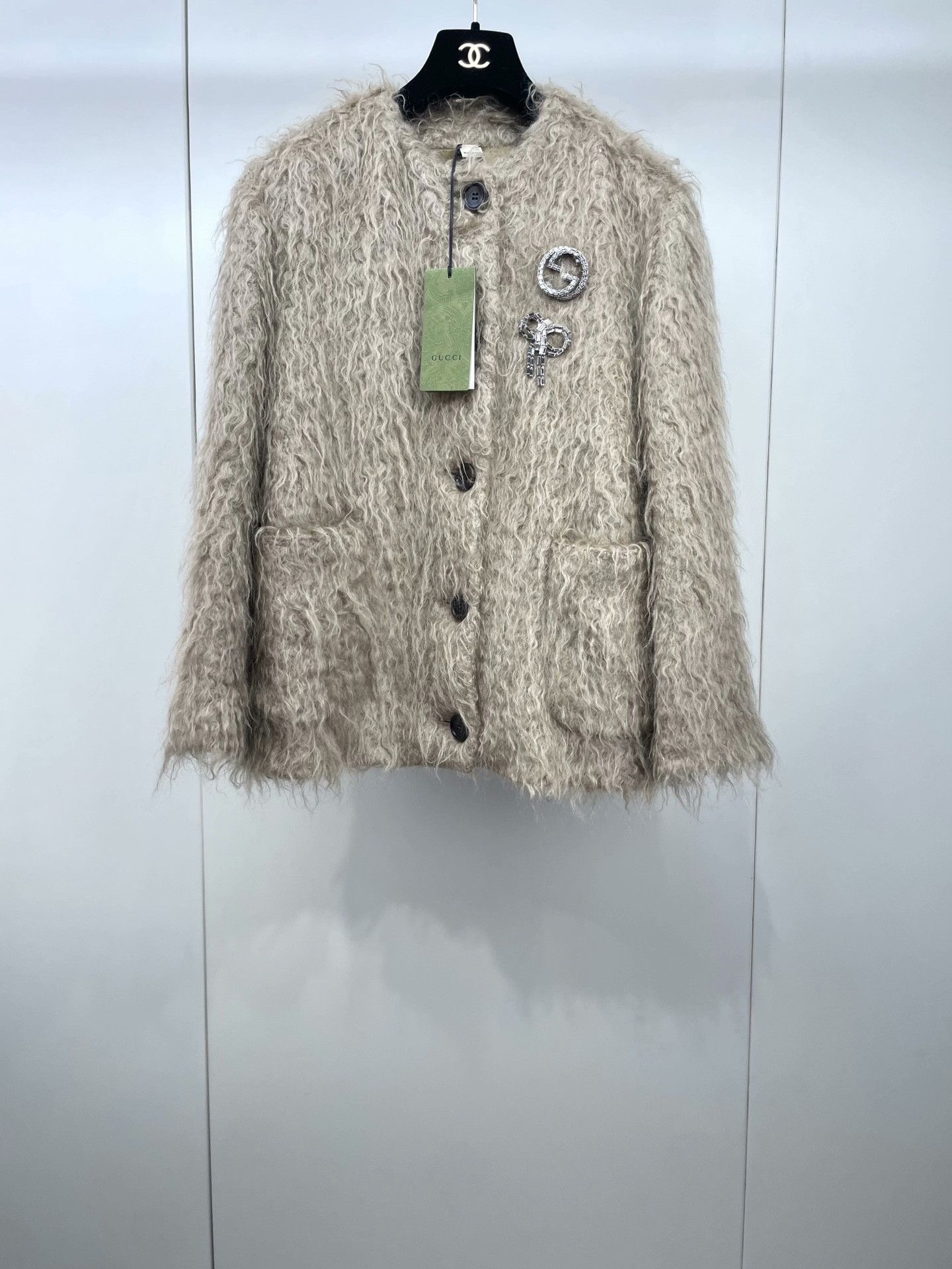Gucci Gucci Mohair Blend Fuzzy Coat Size S / US 4 / IT 40 - 1 Thumbnail