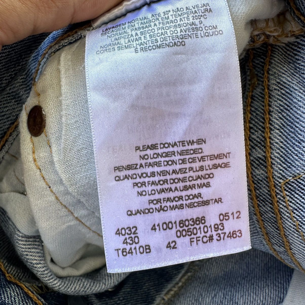 Levi's Vintage Levis 501 Mexico Blue Denim 33x34 D635 Size US 33 - 18 Thumbnail