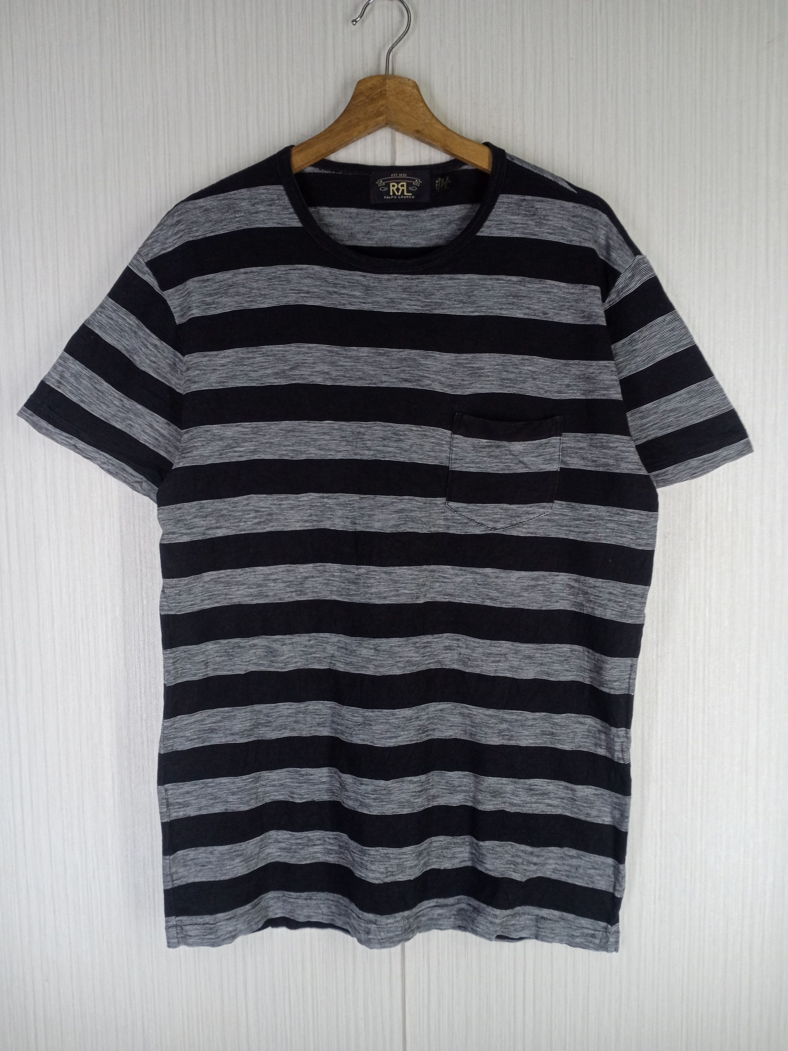 Polo Ralph Lauren Rare Vintage RRL Ralph Lauren Striped Tshirt Size US M / EU 48-50 / 2 - 1 Thumbnail