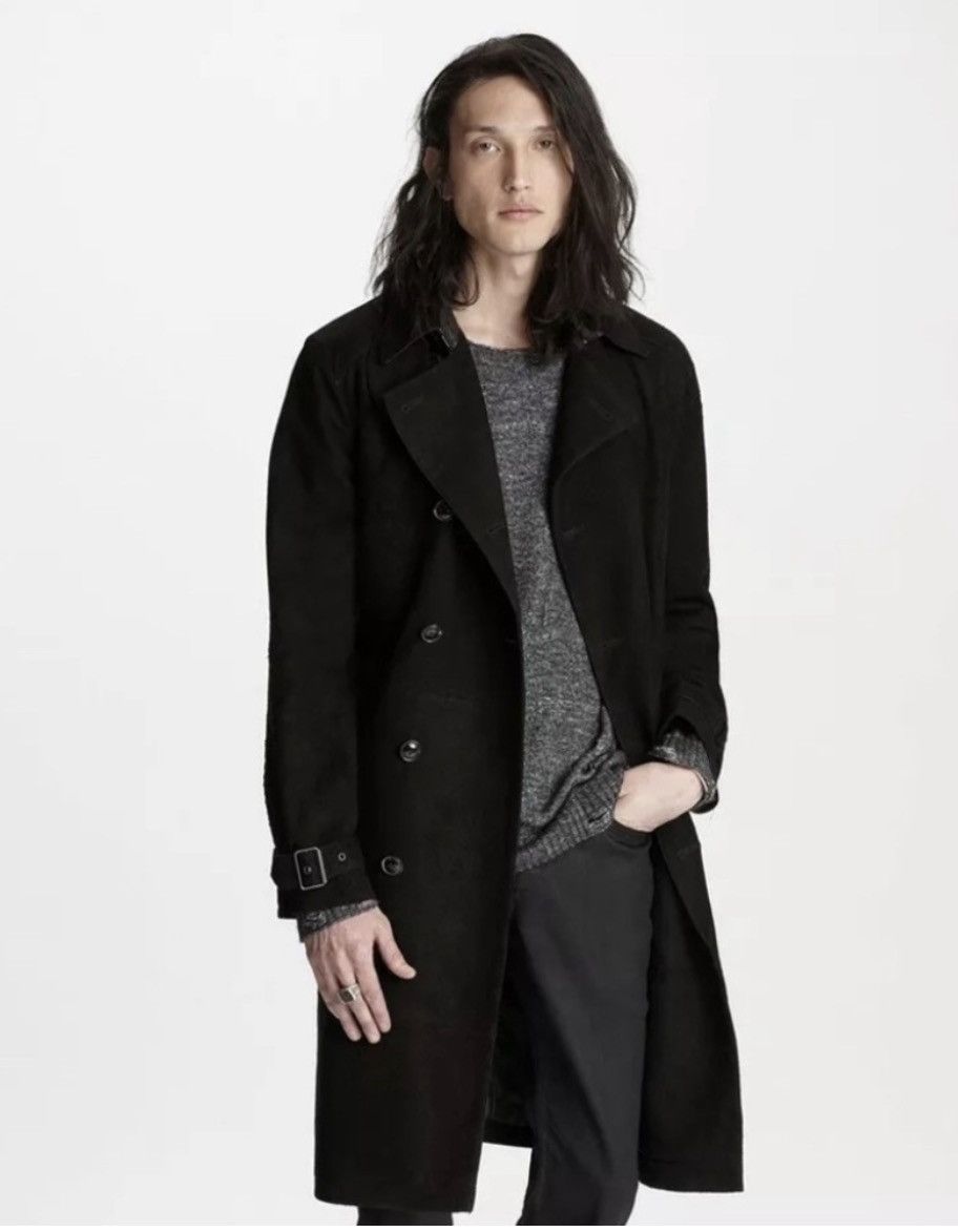 John Varvatos Suede Trench Coat EU 58 USA 48 Size US XXL / EU 58 / 5 - 1 Thumbnail