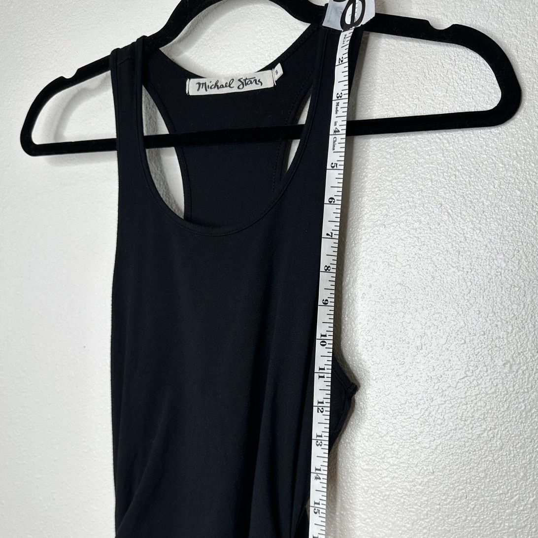 Michael Stars Michael Stars Black Midi Racerback Ruched Side Tank Dress S Size S / US 4 / IT 40 - 11 Thumbnail