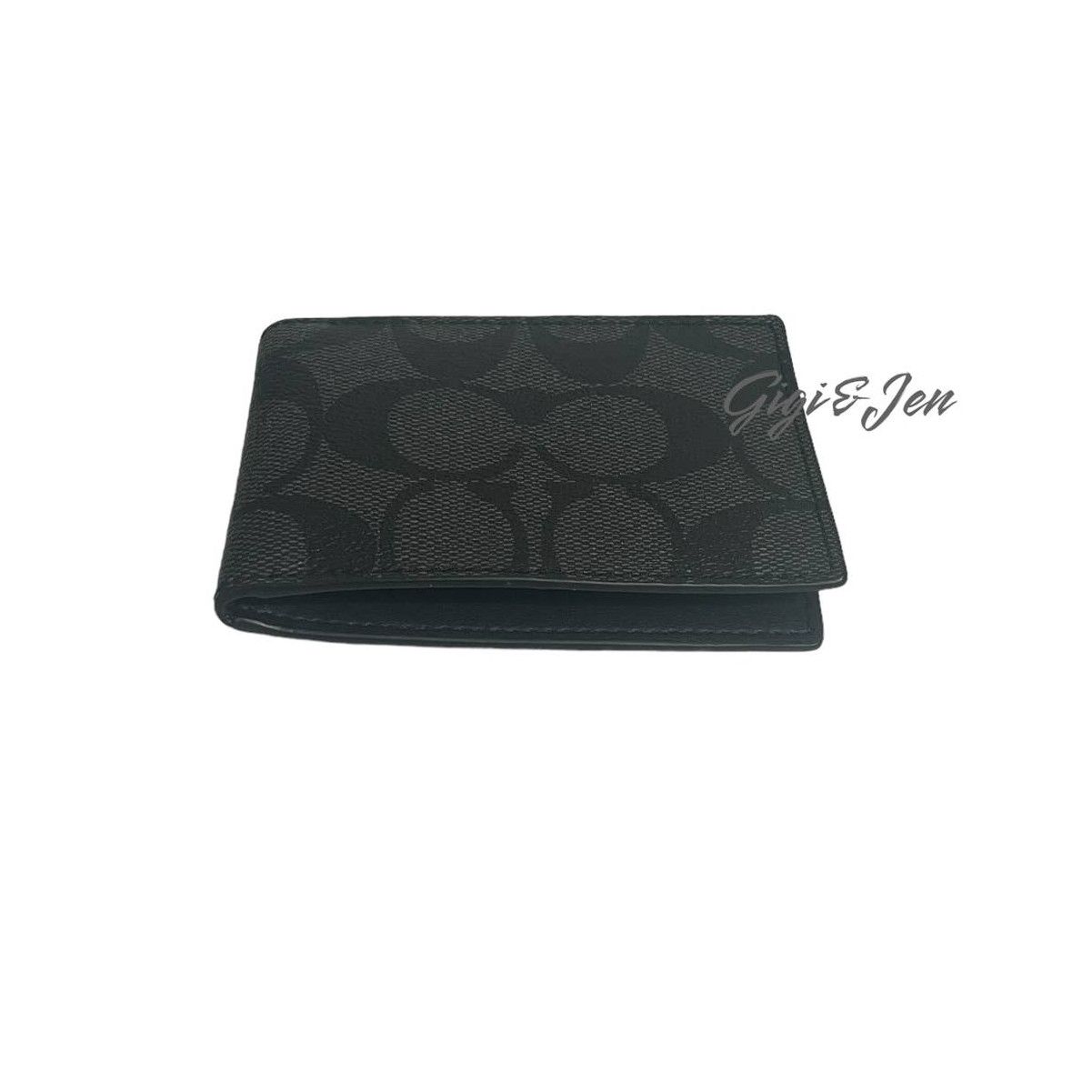 Coach small card holder Qb/Charcoal/Black Multi new
