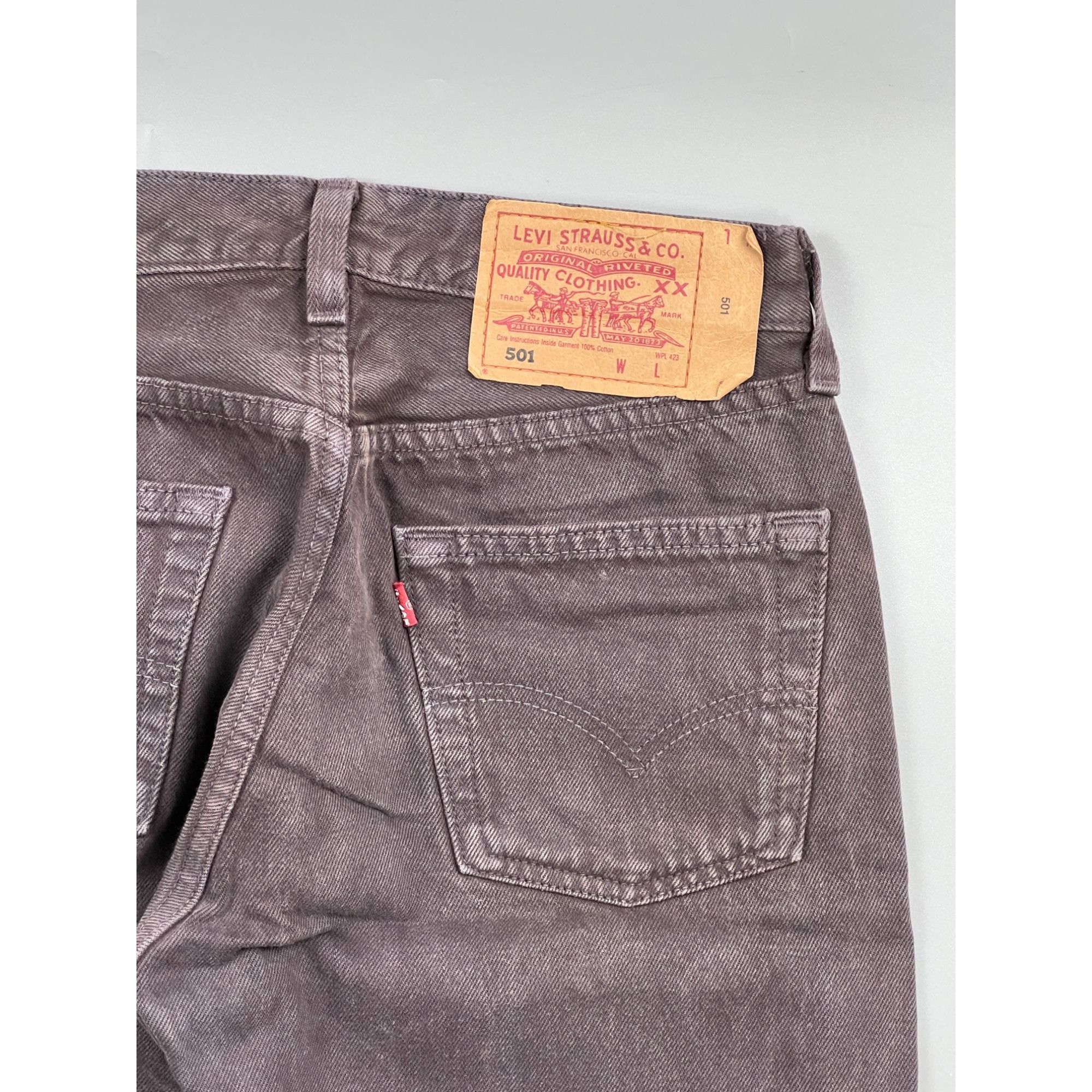Levi's Levi’s 501 Made in USA Brown Denim Jeans Pants (Y0938) Size US 29 - 13 Thumbnail